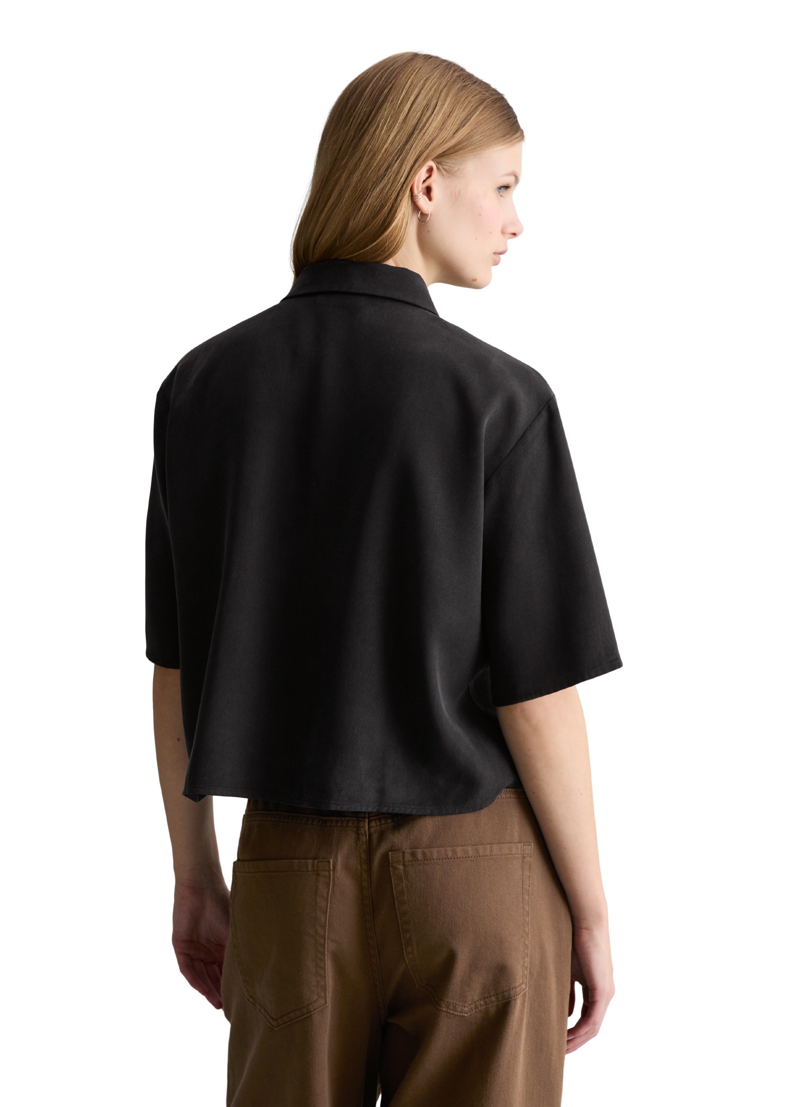 Marc OPolo DENIM Kurzarmbluse Croped, relaxed fit günstig online kaufen