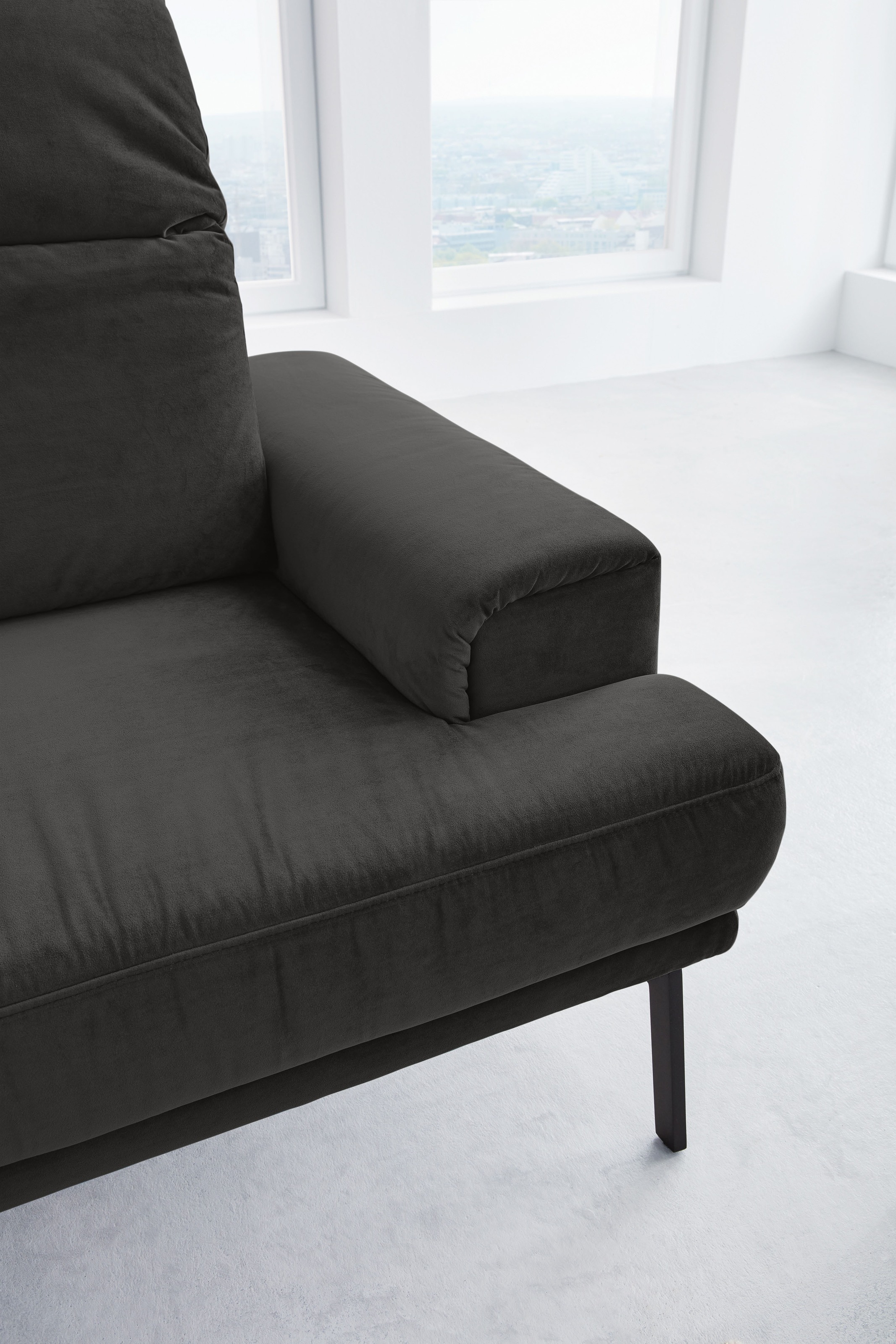 Musterring 2-Sitzer »MR 4580«, inkl. Kopf- und Sitztiefenverstellung, Fuß schwarz, B198 x T103 cm