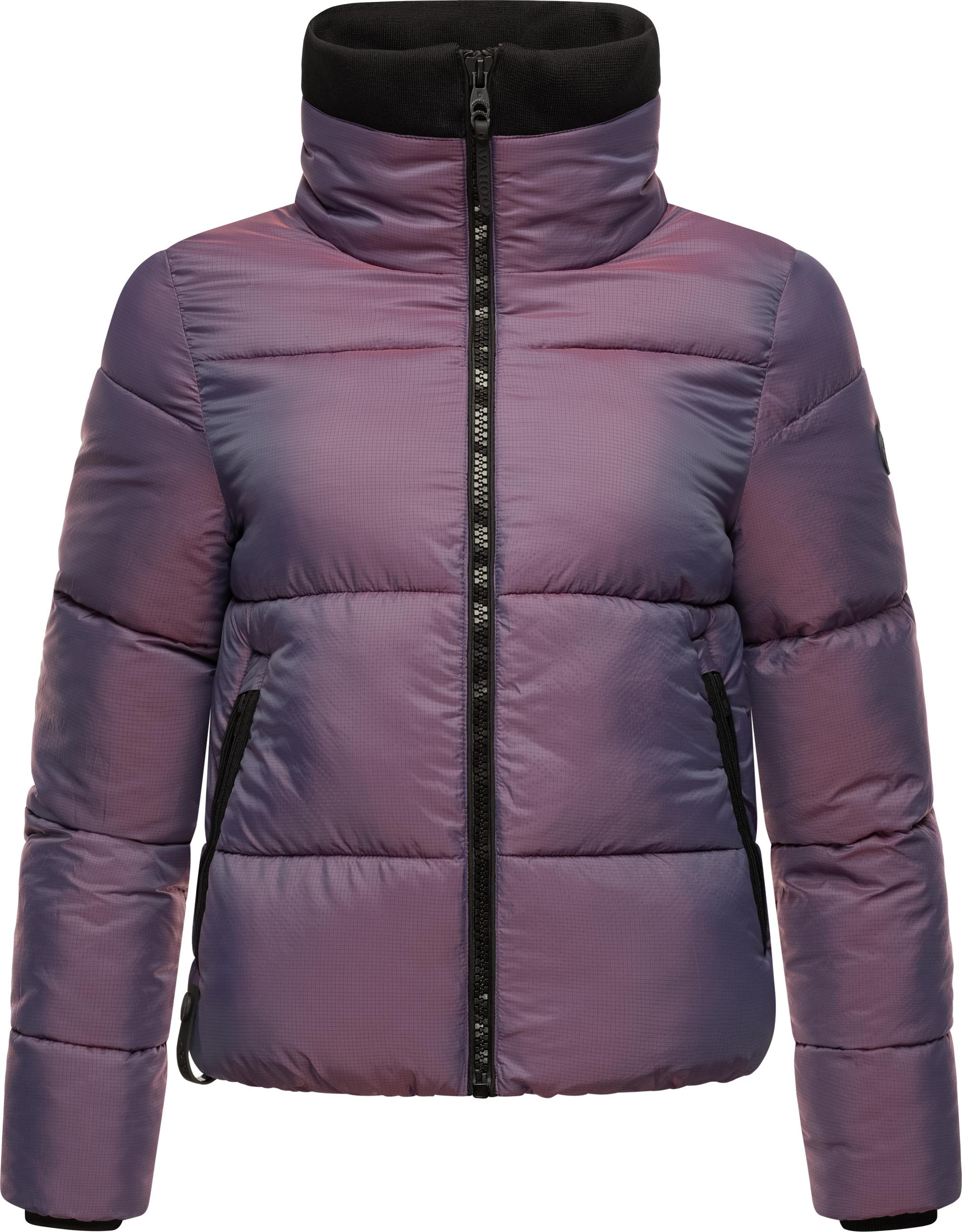 Navahoo Steppjacke »Sternschnüppchen«, ohne Kapuze, Gesteppte Damen Winterjacke in Chrom-Optik