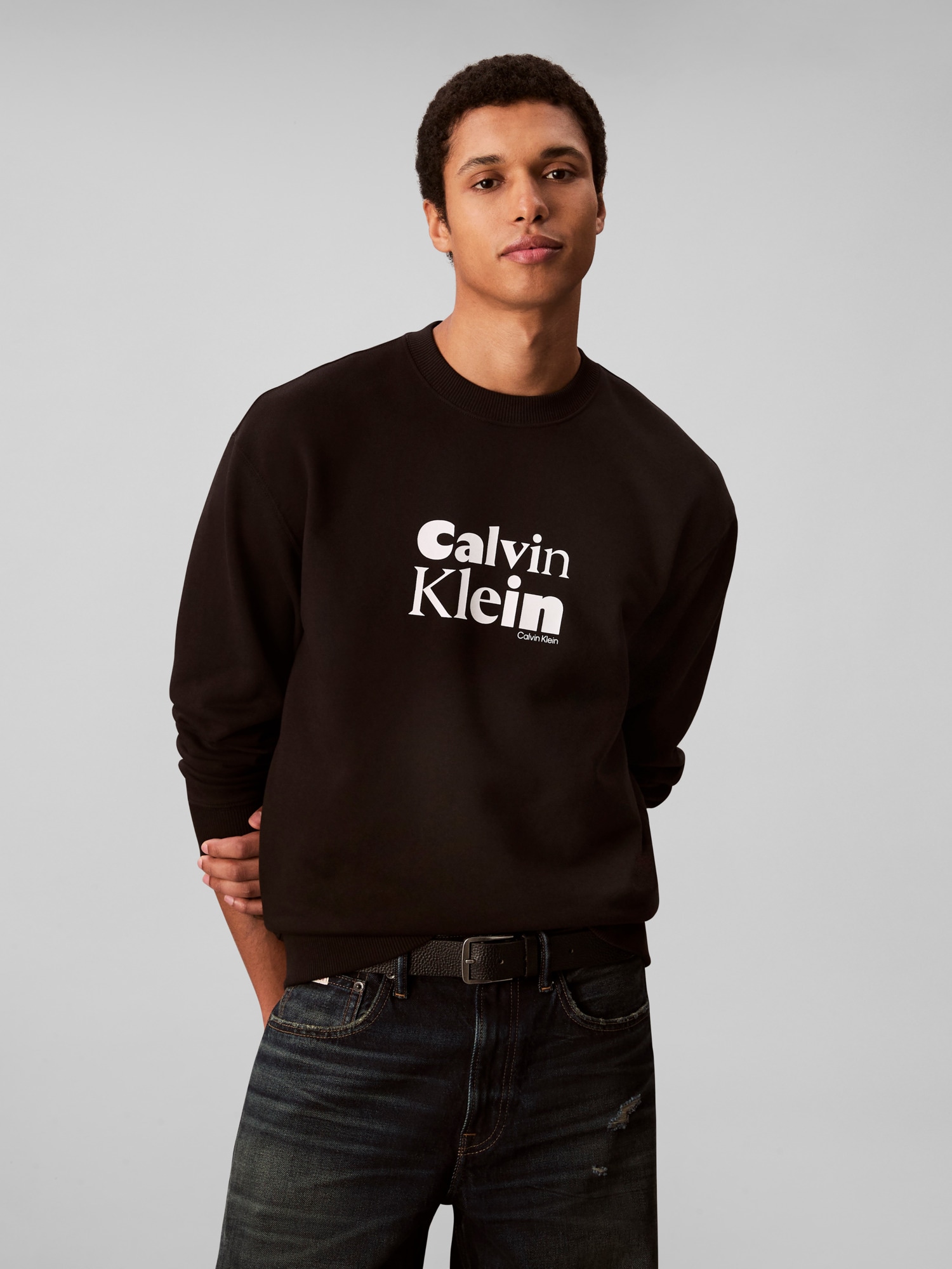 Calvin Klein Sweatshirt "LS EU 350TERRY CALVIN BOLD GRAPH", Rundhalsausschn günstig online kaufen
