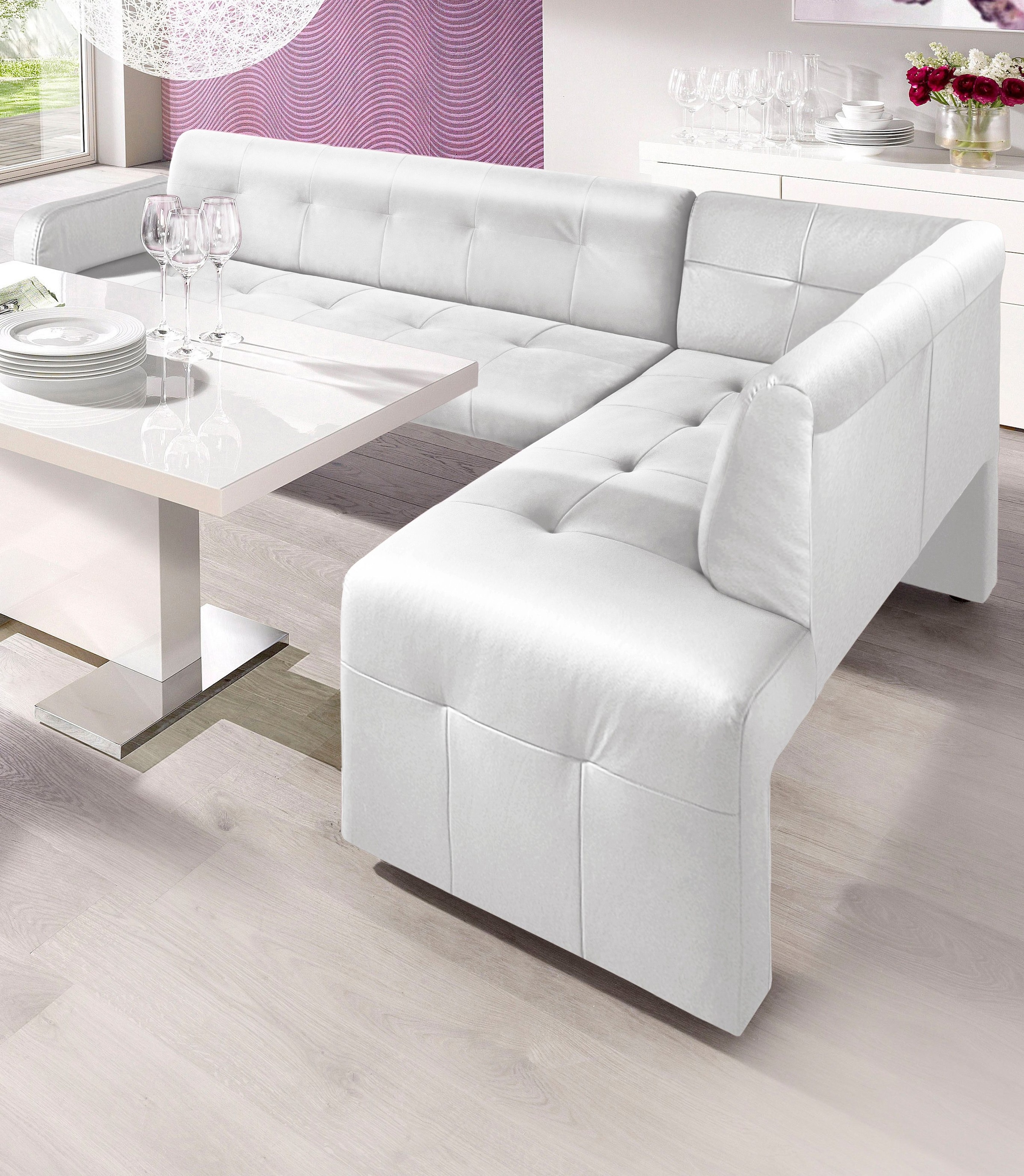 exxpo - sofa fashion "Barista, bequem und elegant, hohe Bodenfreiheit" Eckbank Barista bequem und elegant, hochwertige Detailverarbeitung