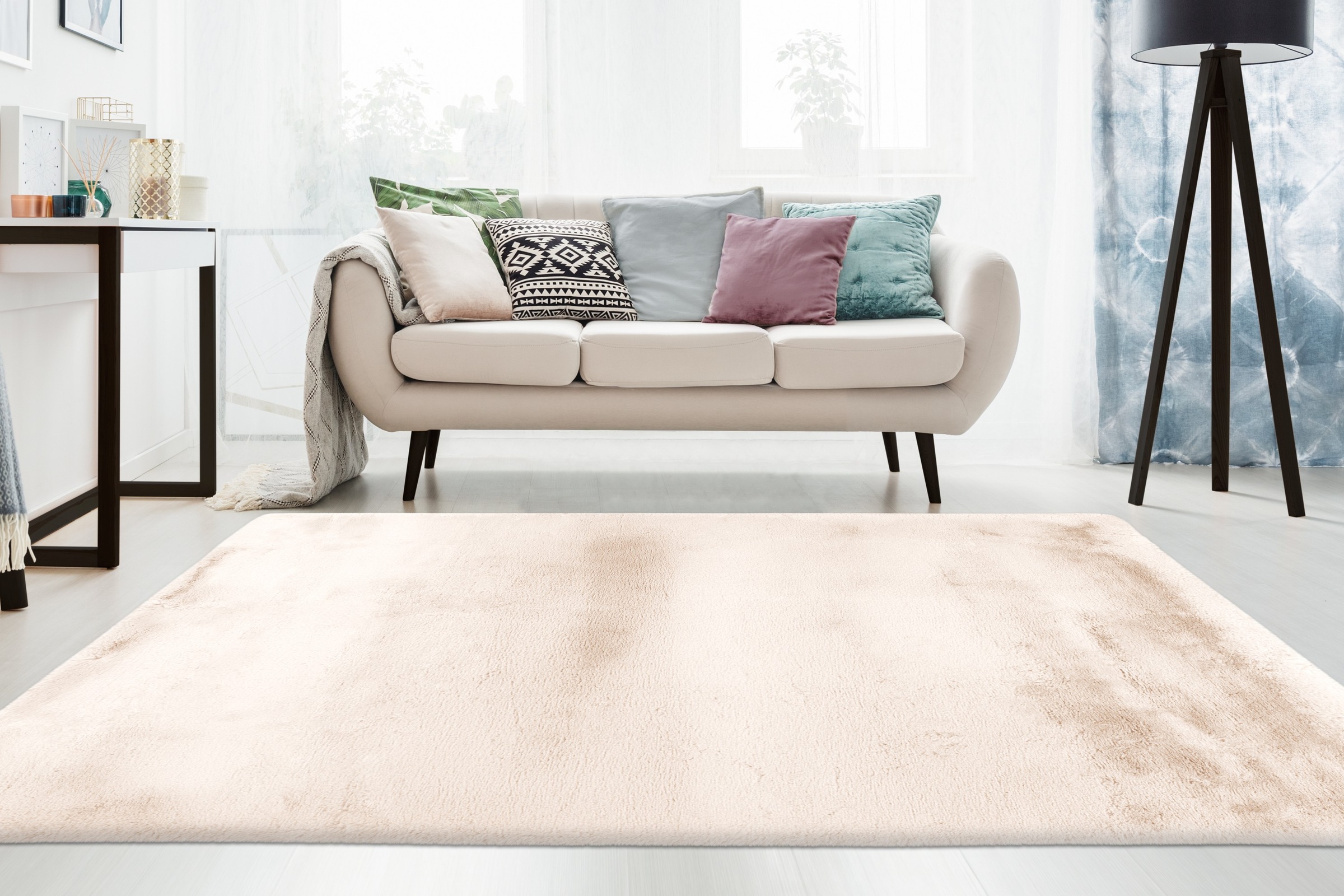 Kayoom Teppich "Subb 925" rechteckig 48 mm Höhe Hochflor, Kanninchen Fell H günstig online kaufen