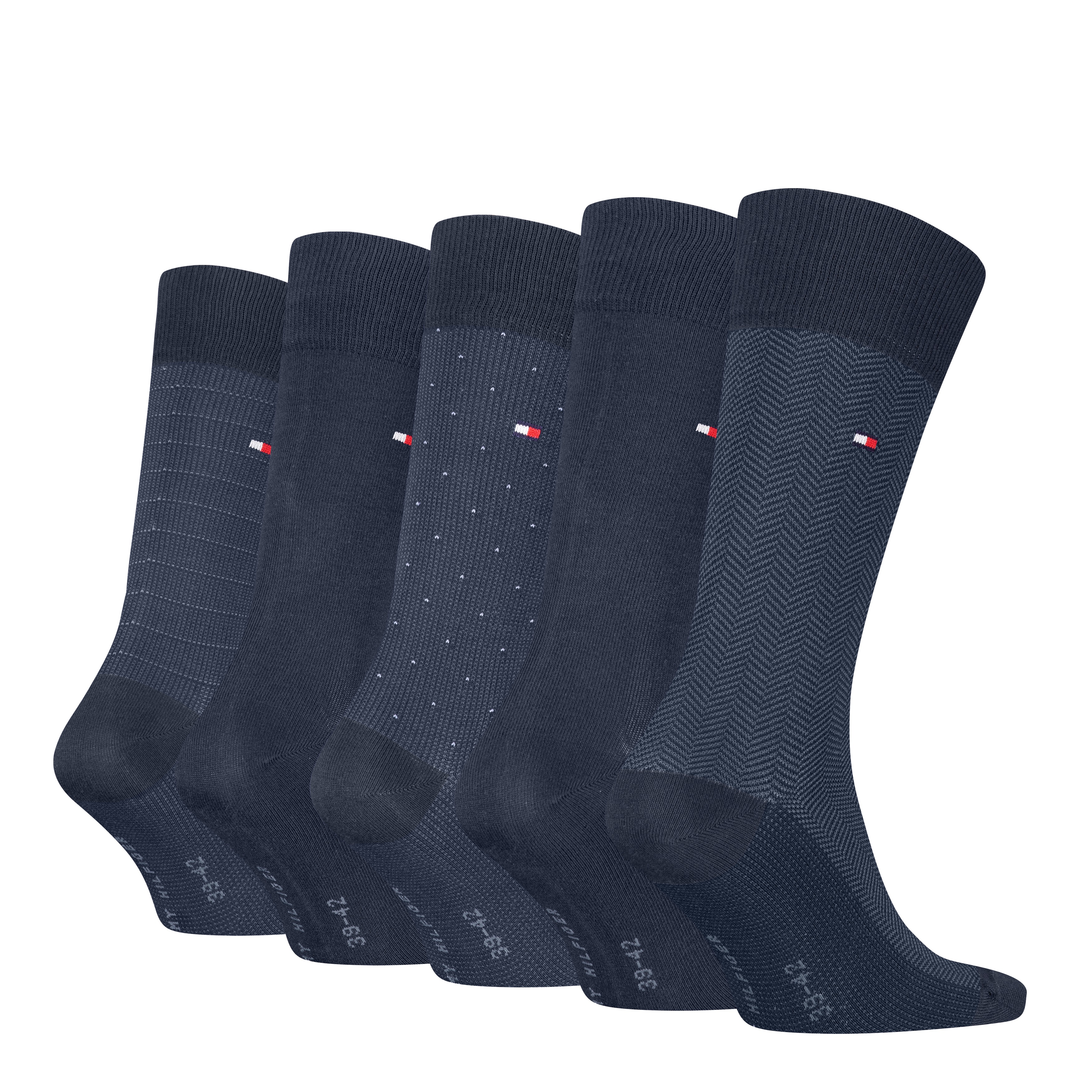 Thumbnail - Tommy Hilfiger Socken "TH MEN SOCK 5P GIFTBOX HERRINGBONE DOT" 5er Pack