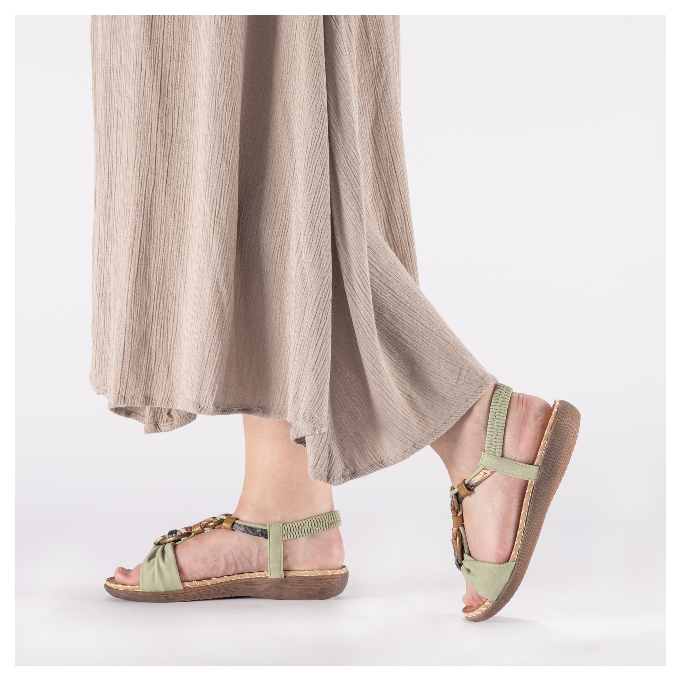 Rieker Sandale  Sommerschuh, Urlaubsschuh, Fersenriemchen mit Gummizug