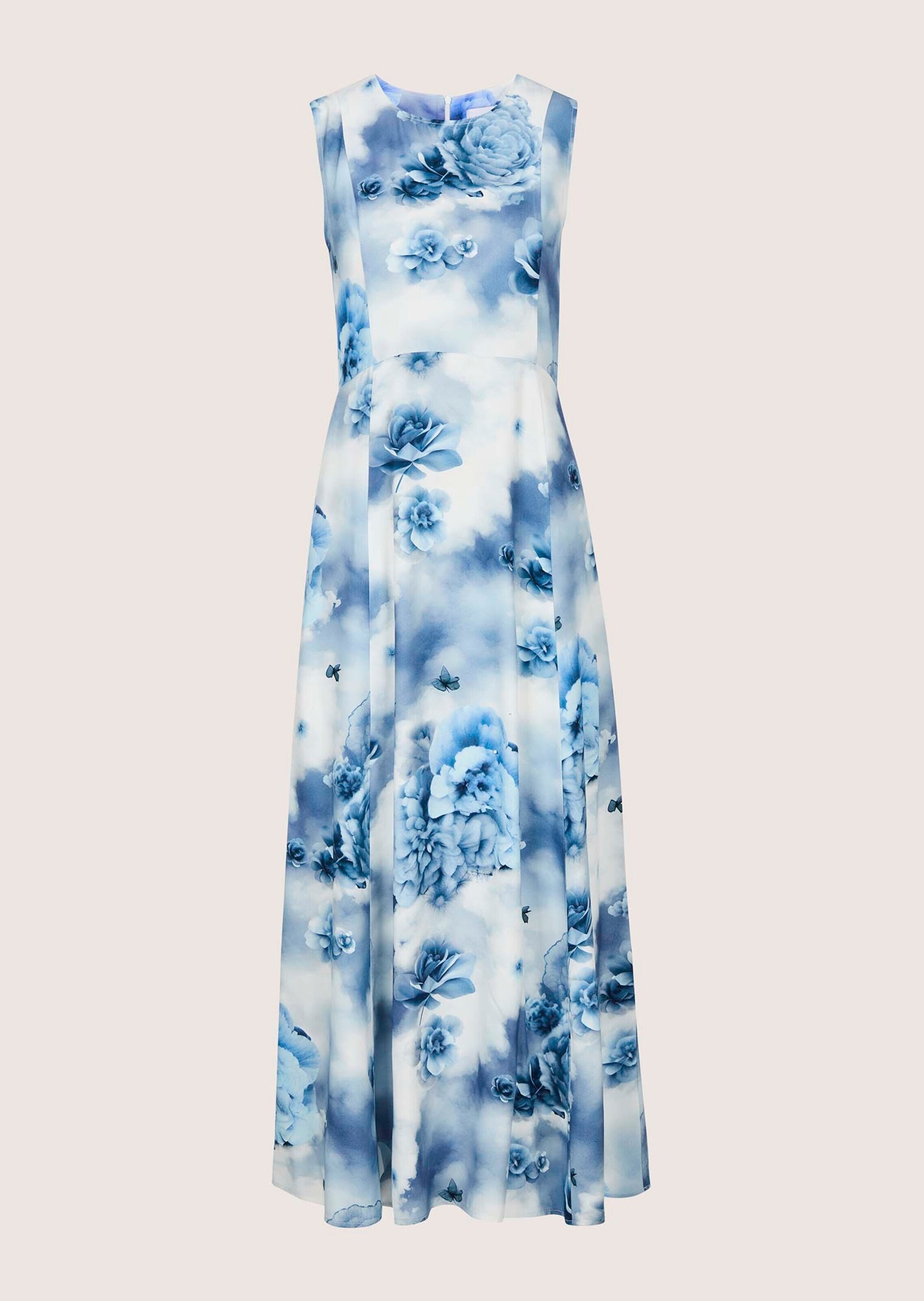 MADELEINE Midikleid "Viskosekleid Druckkleid mit floralem Print" Nahttasche günstig online kaufen