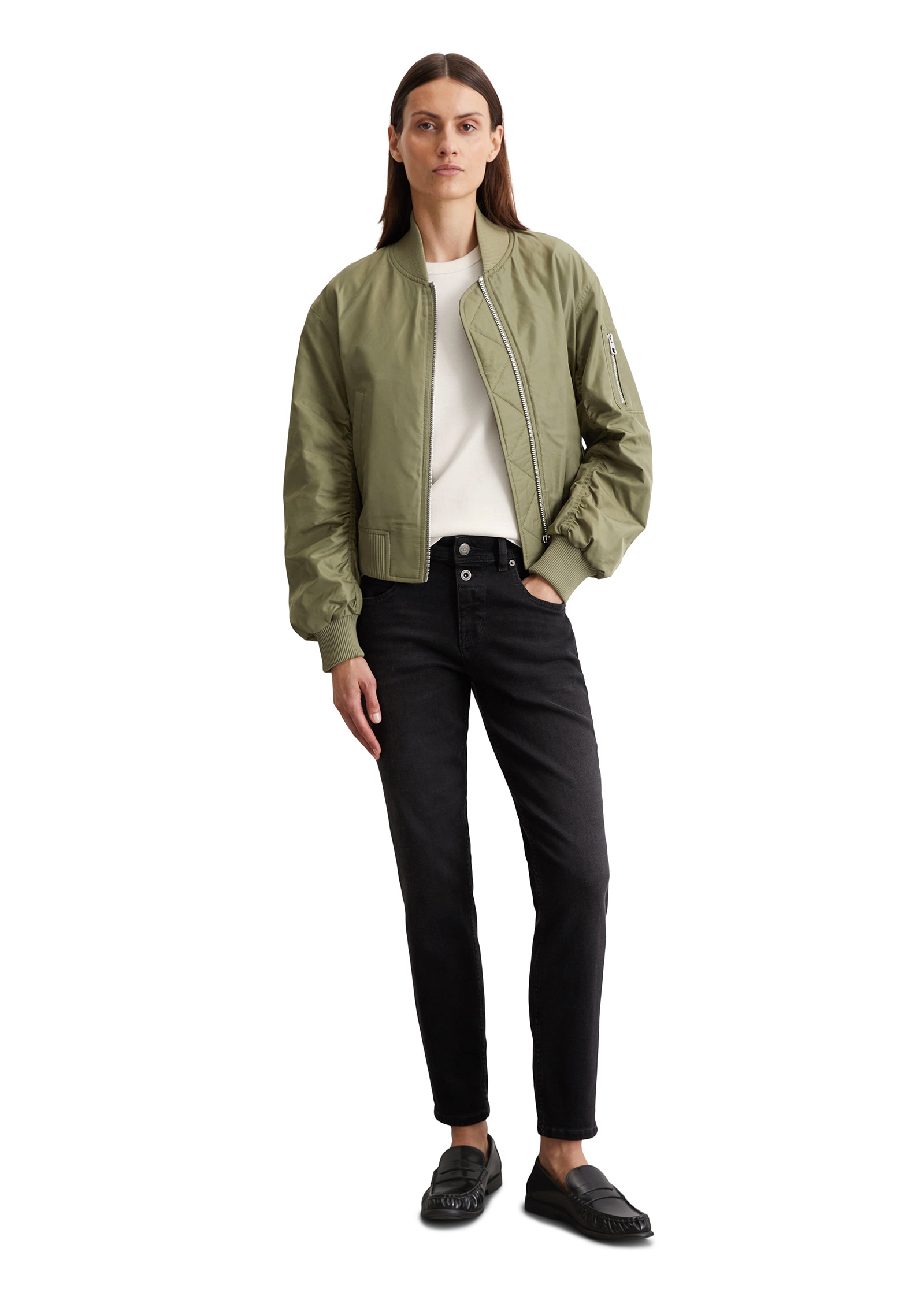 Marc O'Polo Outdoorjacke »aus recyceltem Polyester-Twill«, ohne Kapuze