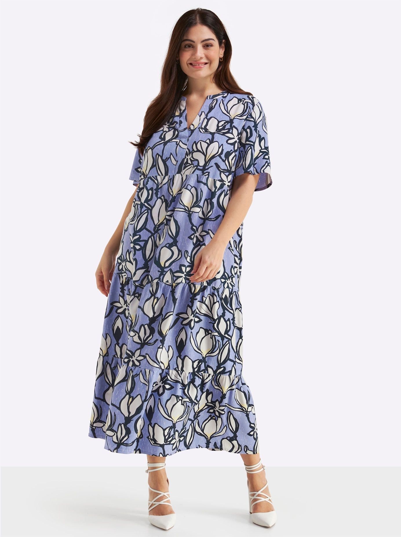 Sheego Maxikleid »Webkleid«