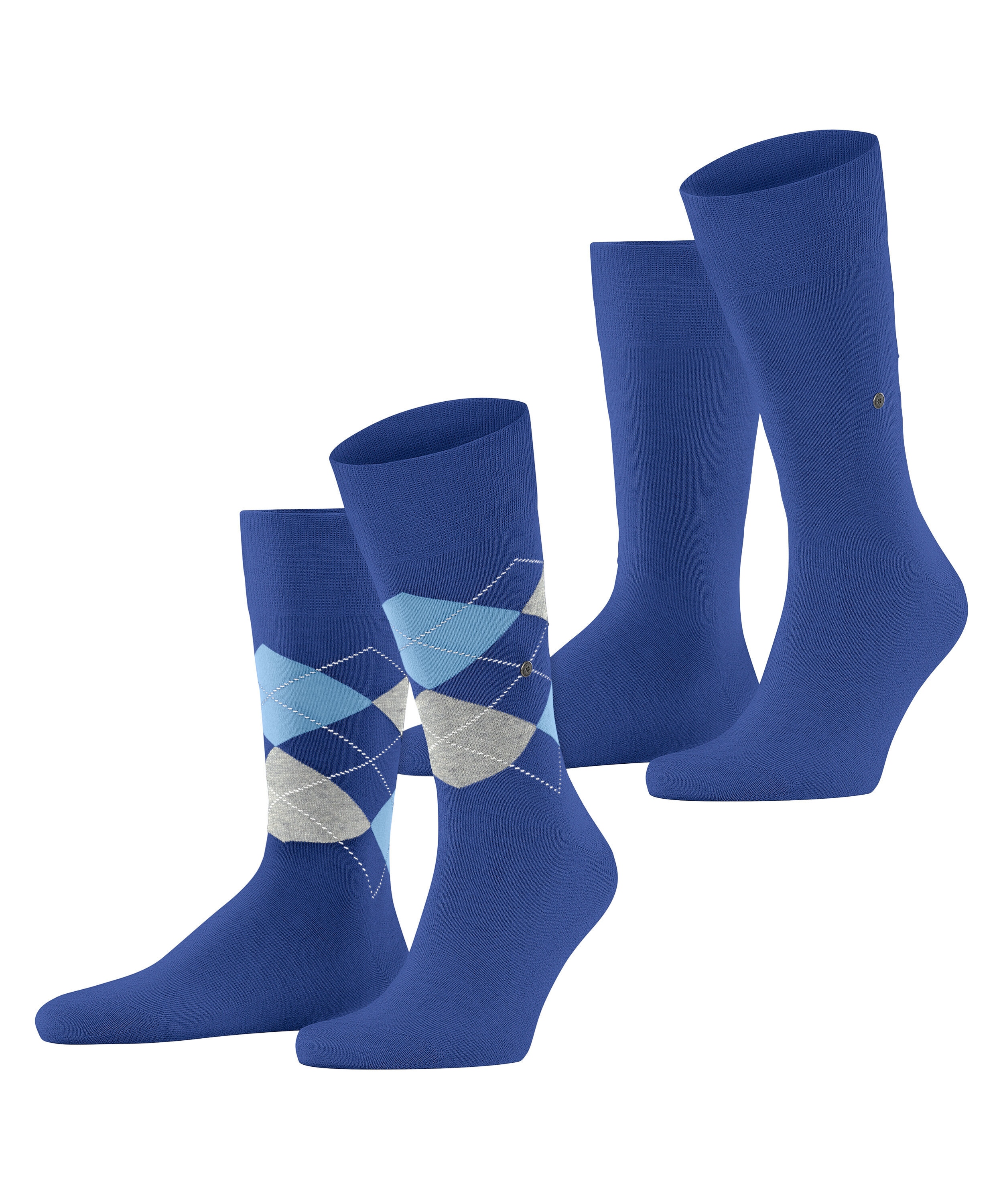 Burlington Socken "Everyday Argyle Mix" 2 Paar, atmungsaktiv, Einheitsgröße 40-46, Argyle-Muster