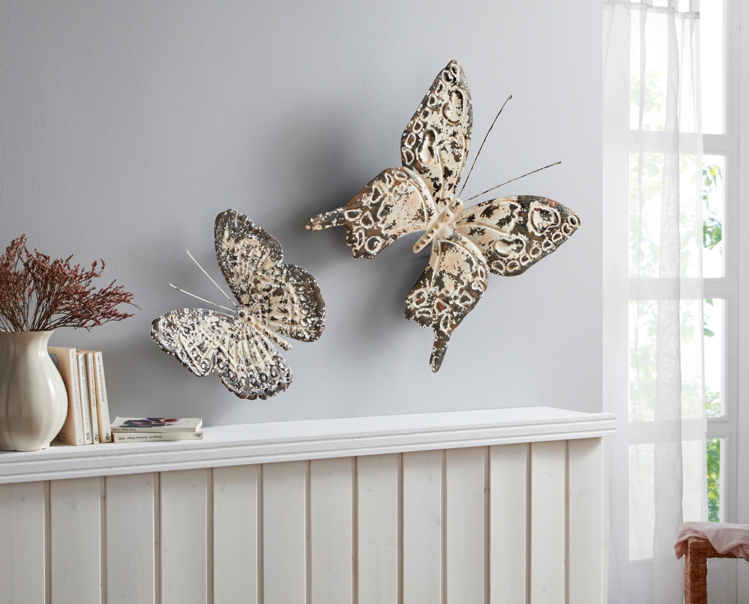 Home affaire Wanddekoobjekt »Wanddeko | aus Wanddekoration, bestellen BAUR Vintage Schmetterling, Butterfly«, Metall