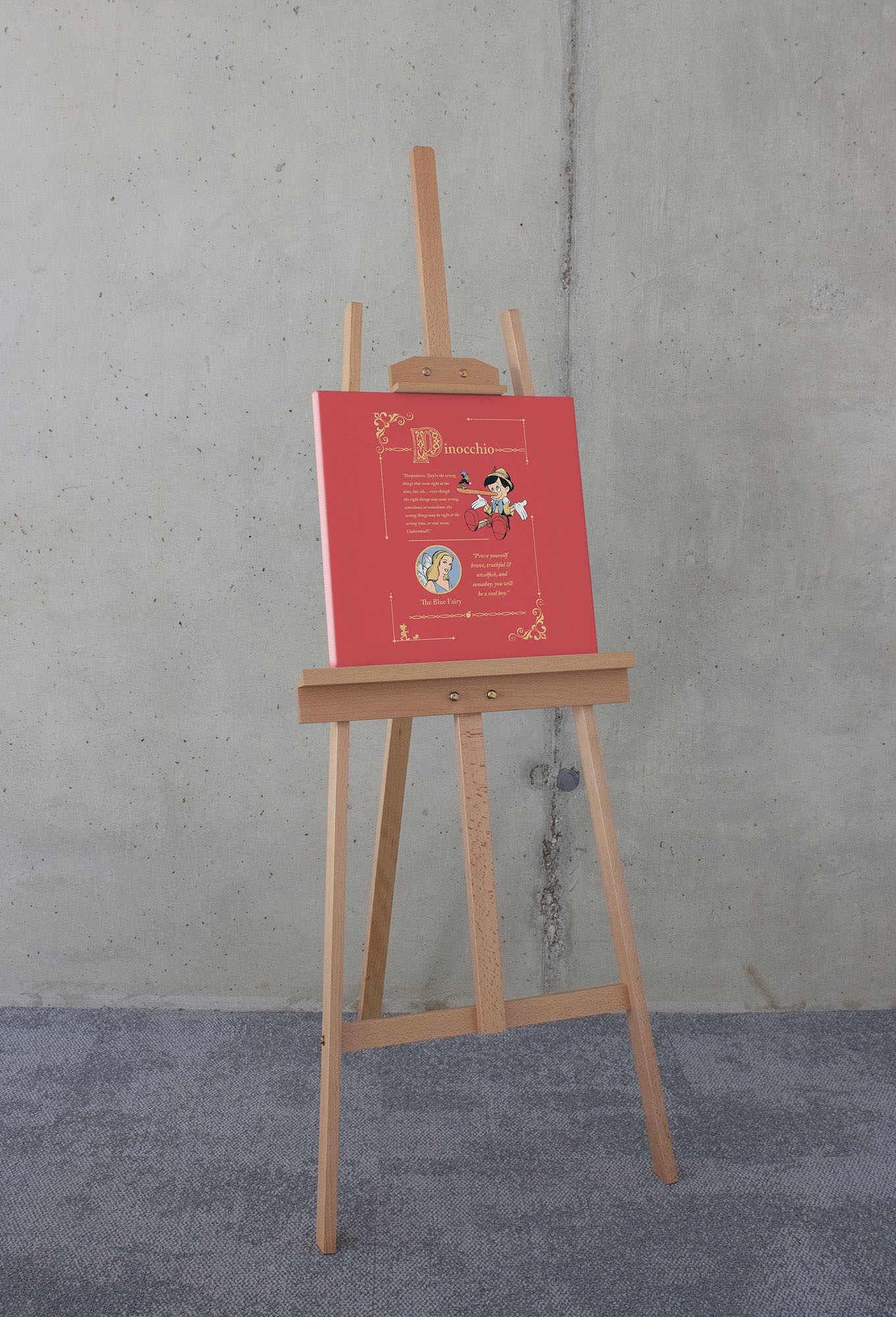 Komar Leinwandbild "Pinocchio Vice Versa - Größe 40 x 40 cm" Disney 40 x 40 günstig online kaufen