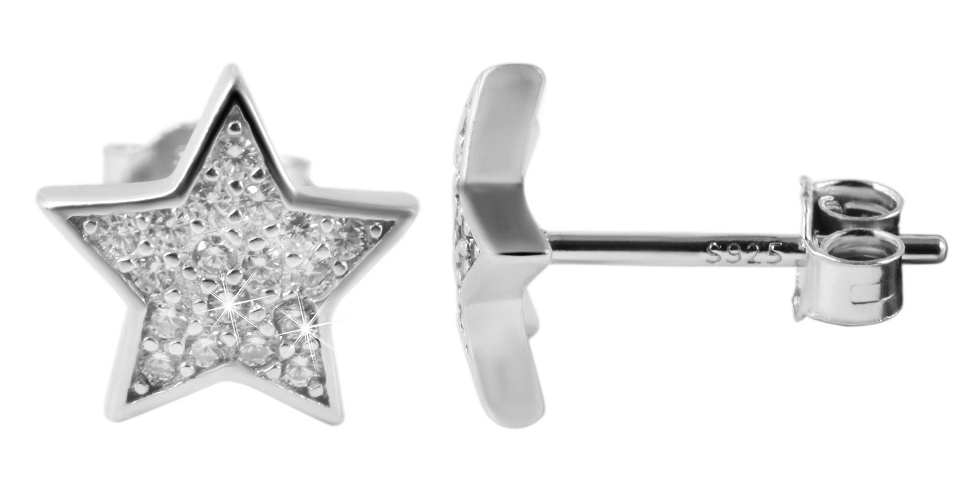 Adelia´s Paar Ohrhänger "Damen Ohrringe – Ohrstecker aus 925 Silber mit Zir günstig online kaufen