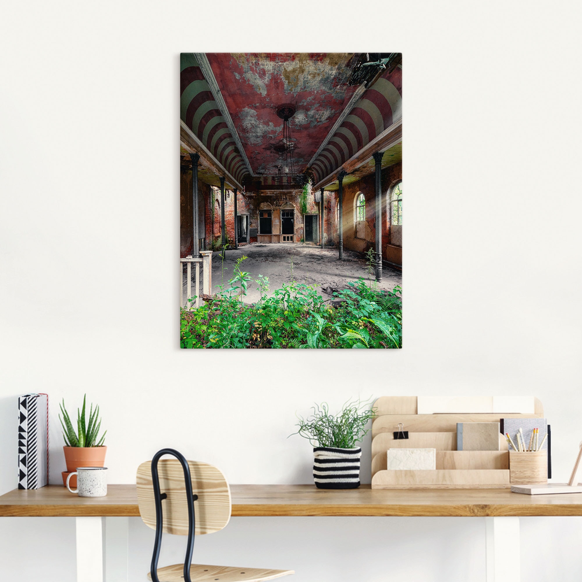 Artland Wandbild »Lost Place - Tanzsaal Ballsaal«, Gebäude, (1 St.), als Alubild, Outdoorbild, Leinwandbild, Poster in verschied. Größen