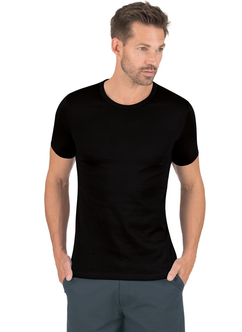 Black Friday Trigema T-Shirt »TRIGEMA T-Shirt aus Baumwolle/Elastan« | BAUR
