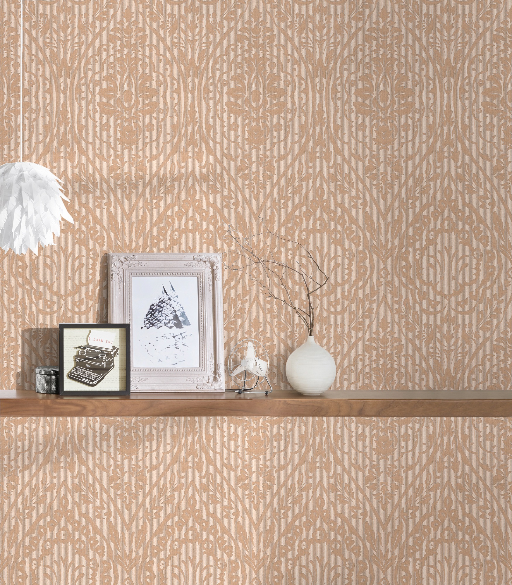 Architects Paper Textiltapete »Tessuto«, Barock-ornamental-gemustert, Tapete Streifen Tapeten Wohnzimmer Schlafzimmer Küche modern Flur Büro