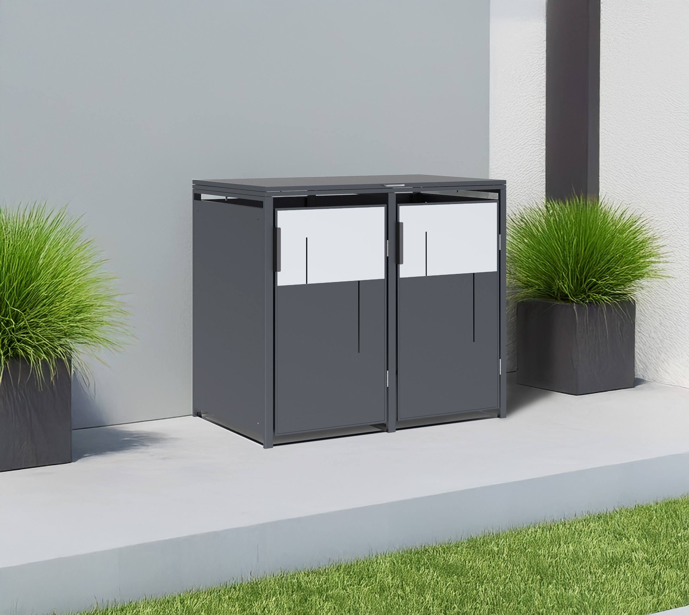 WESTMANN Mülltonnenbox »Tonus 2« BxTxH: 132x80x113 cm, für 2x240 L Mülltonnen