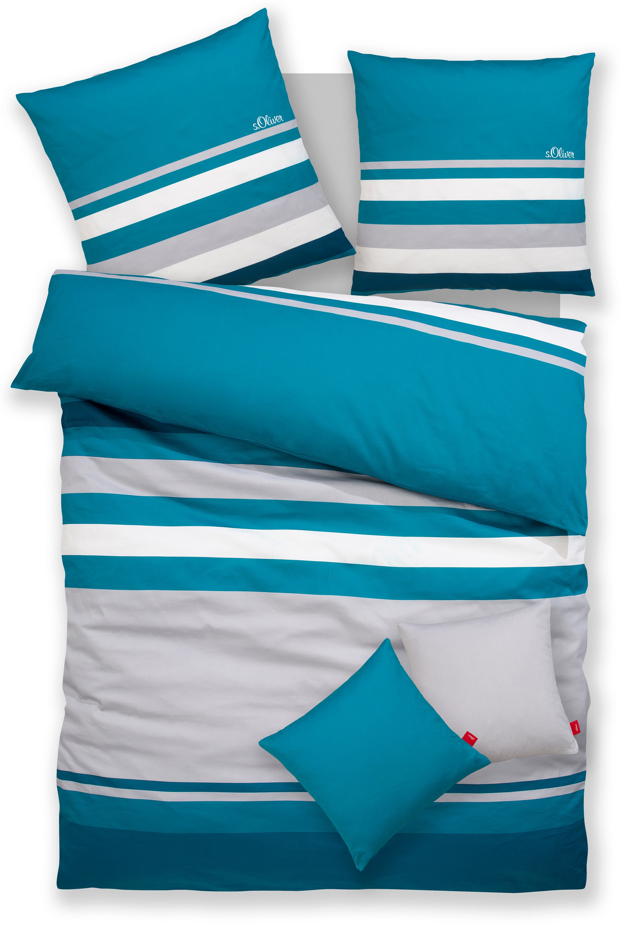 s.Oliver Bettwäsche "Fenja in Gr. 135x200 oder 155x220 cm" 2 Stk. gestreift günstig online kaufen