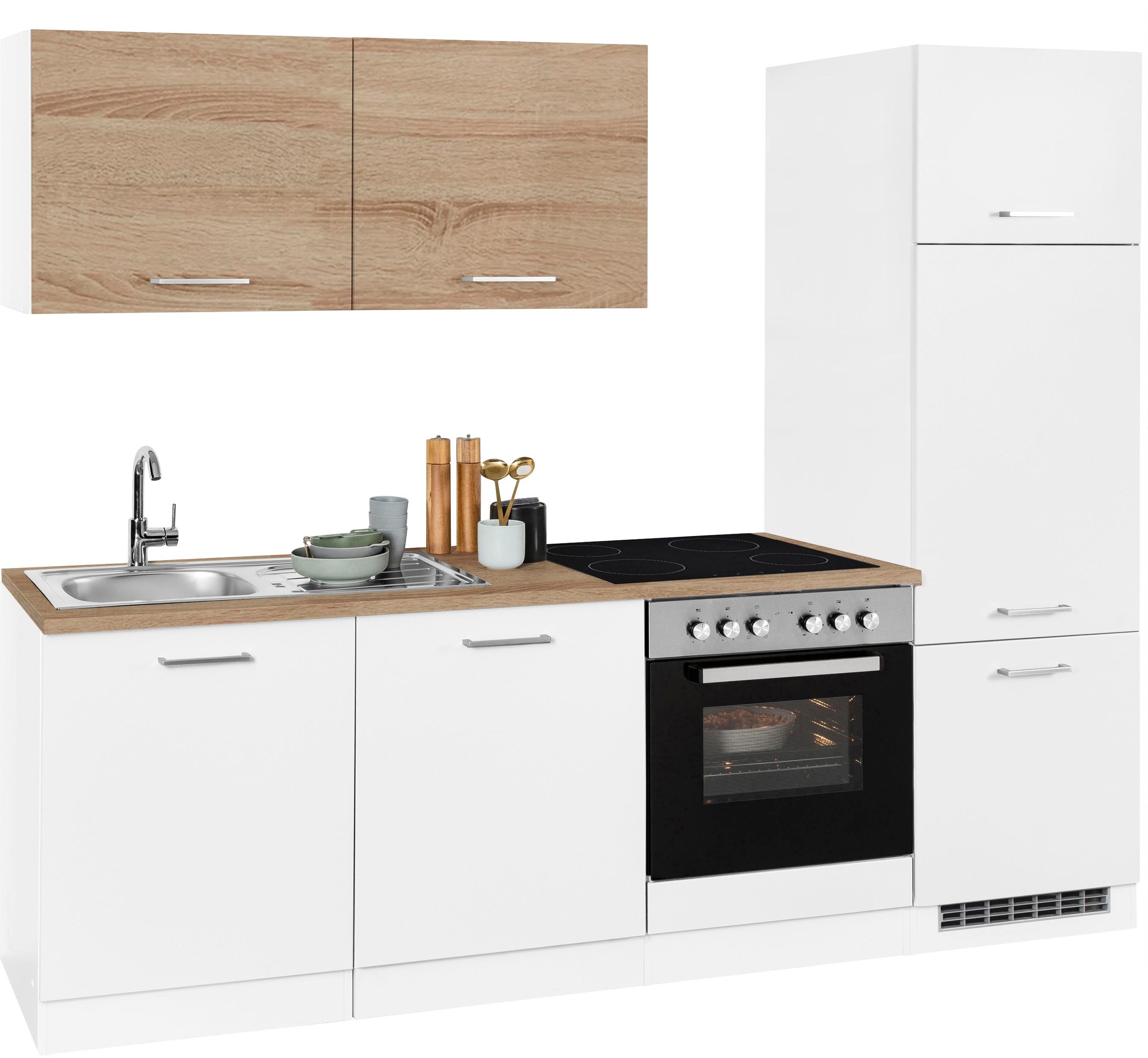 HELD MÖBEL Küchenzeile »Visby«, ohne E-Geräte, Breite 240 cm für Kühlschrank