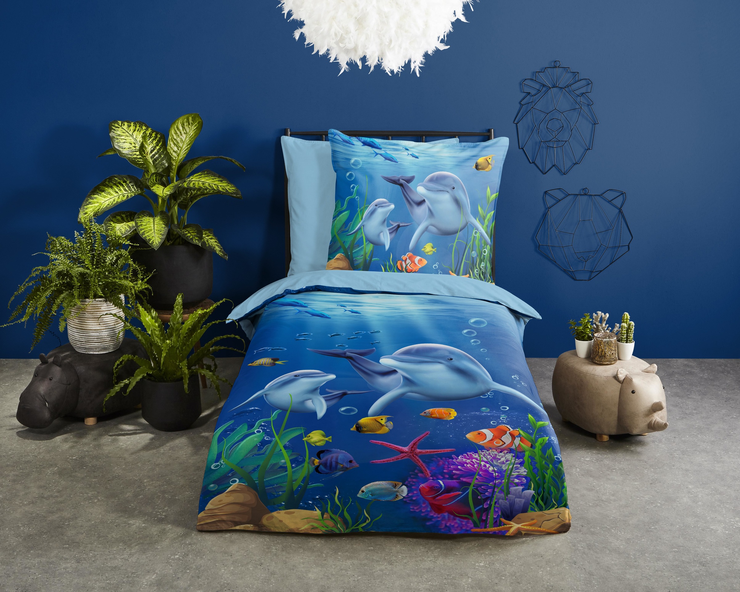 PURE luxury collection Kinderbettwäsche "Mare" 2 Stk. Mikrofaser, 135x200, günstig online kaufen