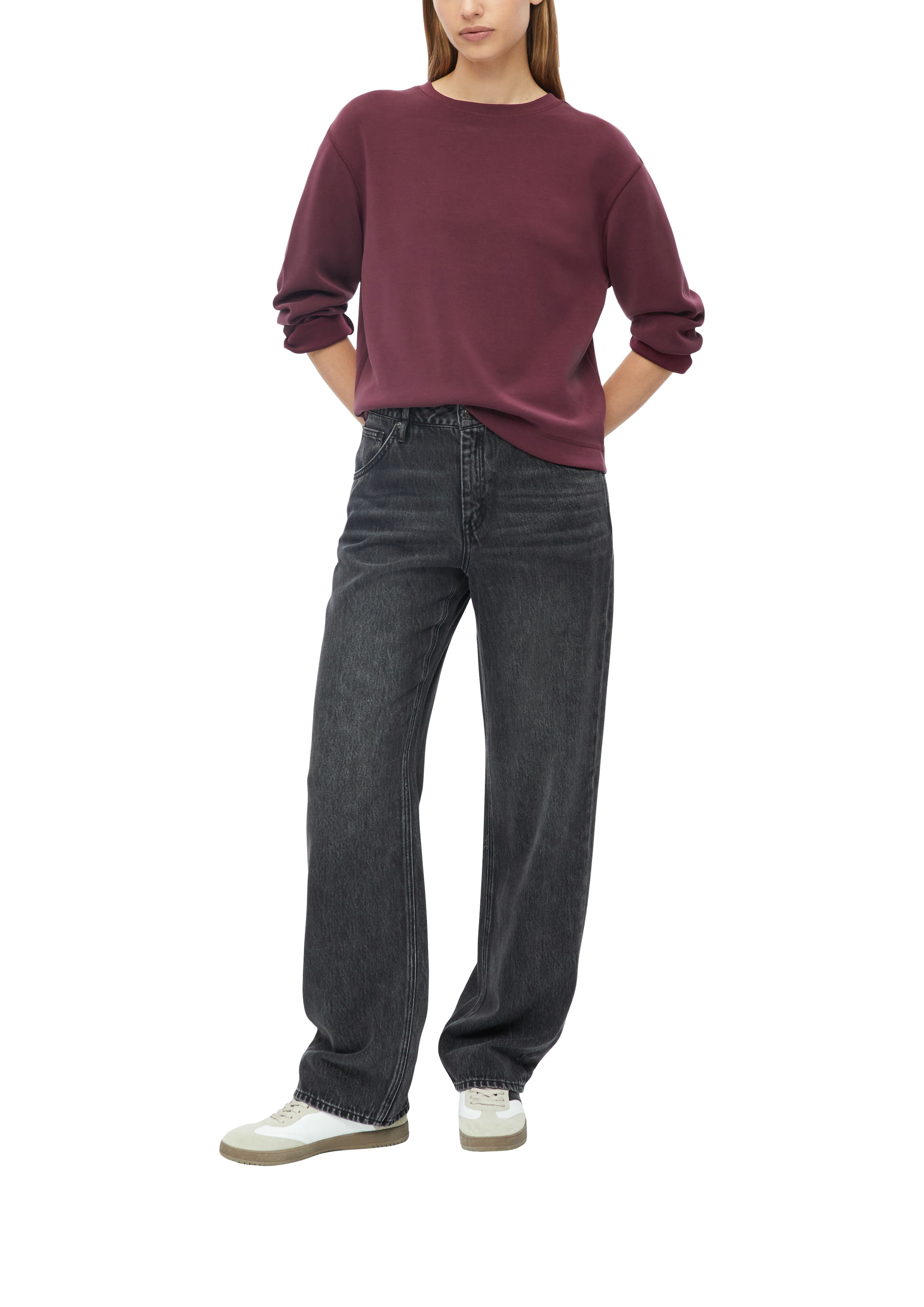 s.Oliver Sweatshirt , unifarben / Rundhals
