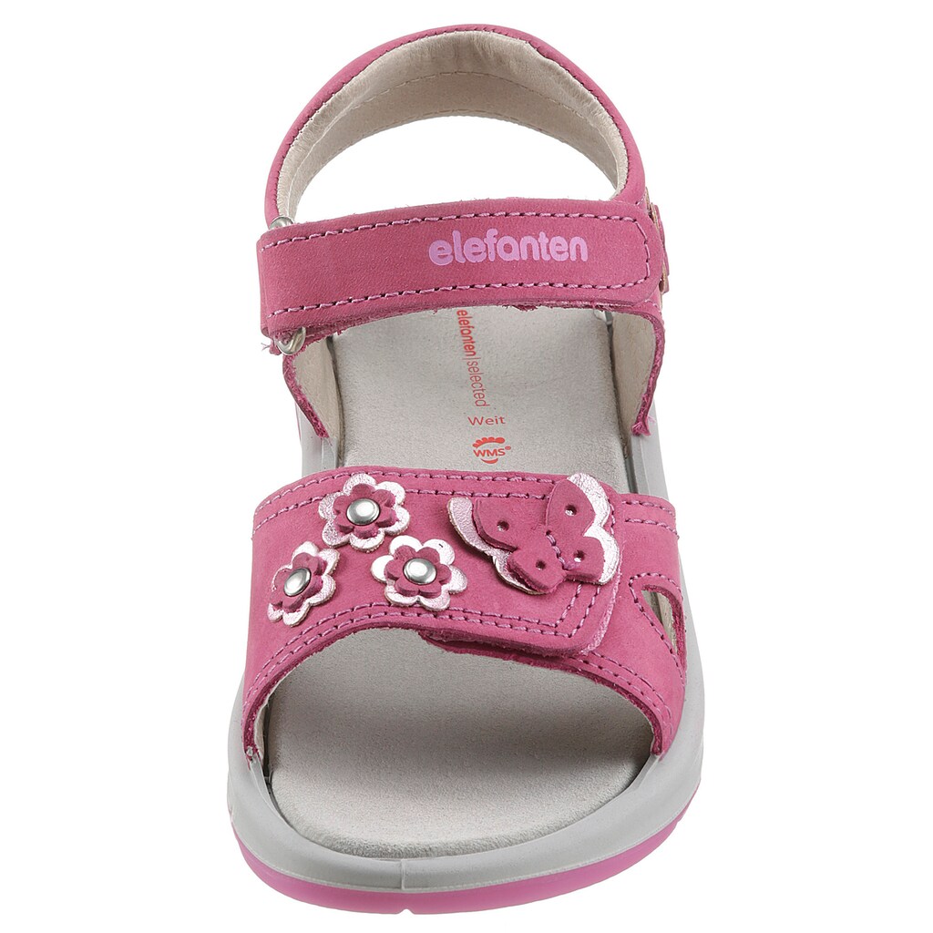 Schuhe Mädchenschuhe ELEFANTEN Sandale »Fiona Funny«, mit Blüten verziert fuchsia-rosa