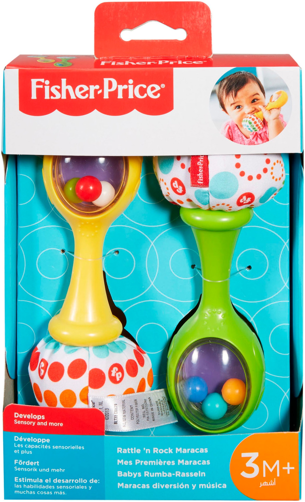 Fisher-Price® Rassel »Rumba-Rasseln mit Stoff«, (Set, 2 tlg.)