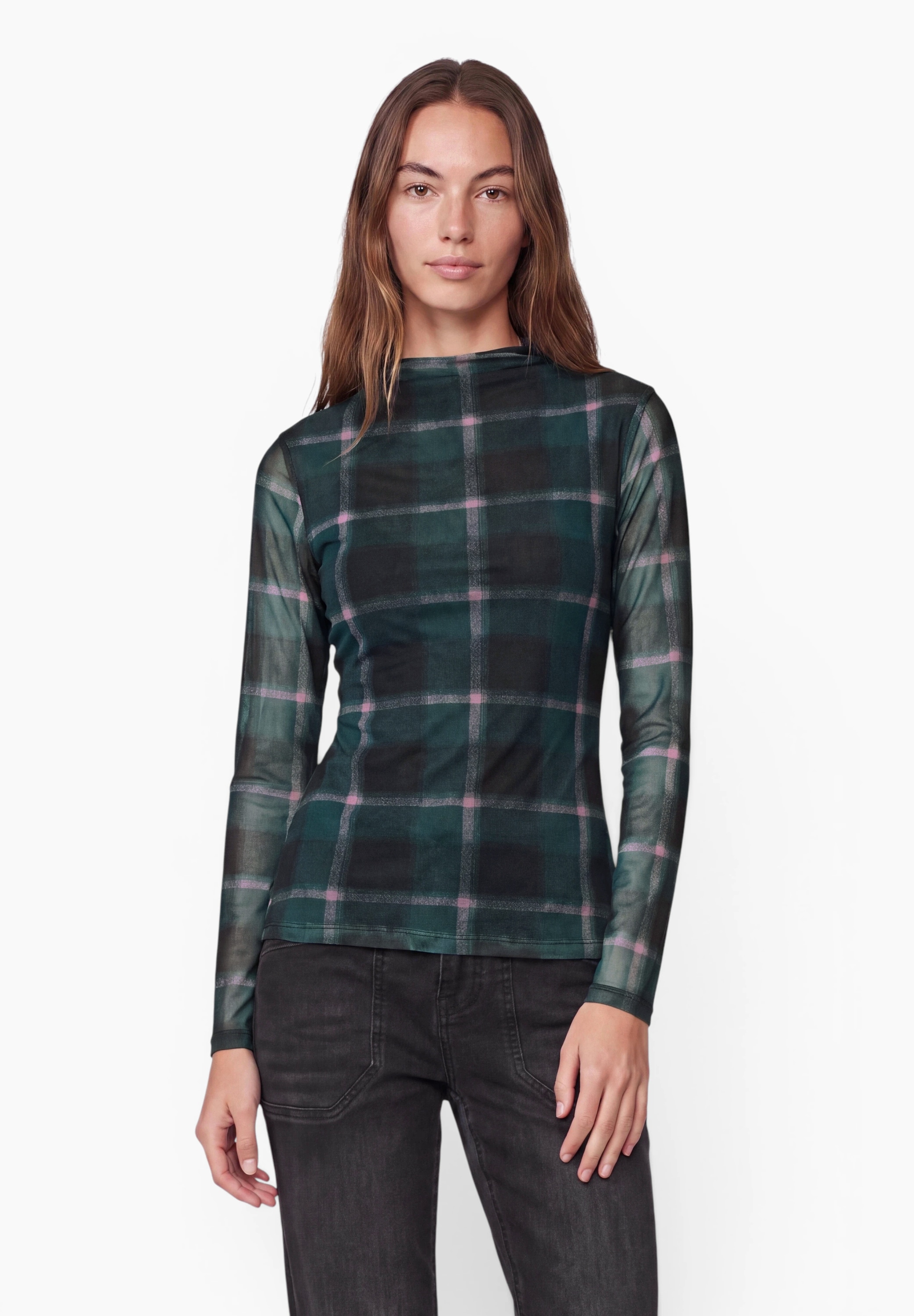 STREET ONE STUDIO Langarmshirt mit Stehkragen