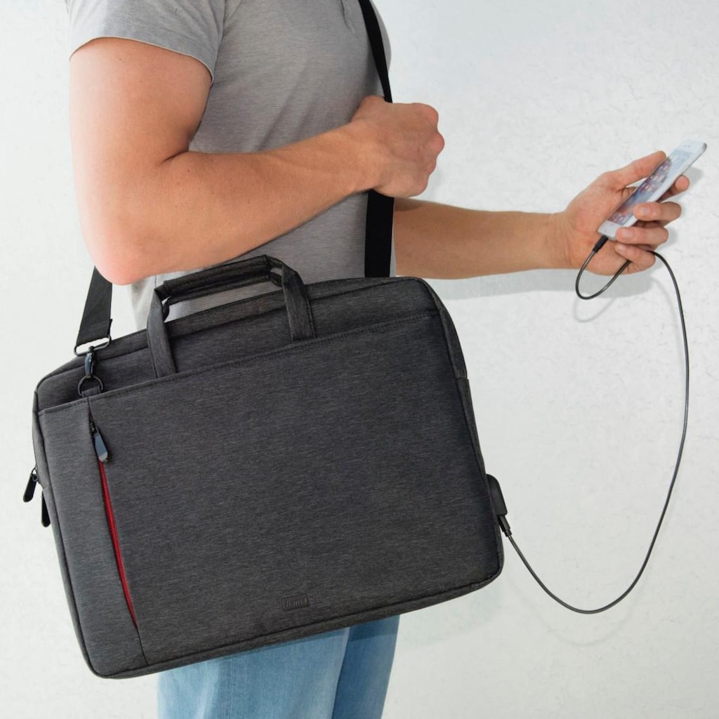 Hama Laptoptasche »Notebook Tasche bis 44cm (17,3"), Farbe Schwarz, modisches Design«