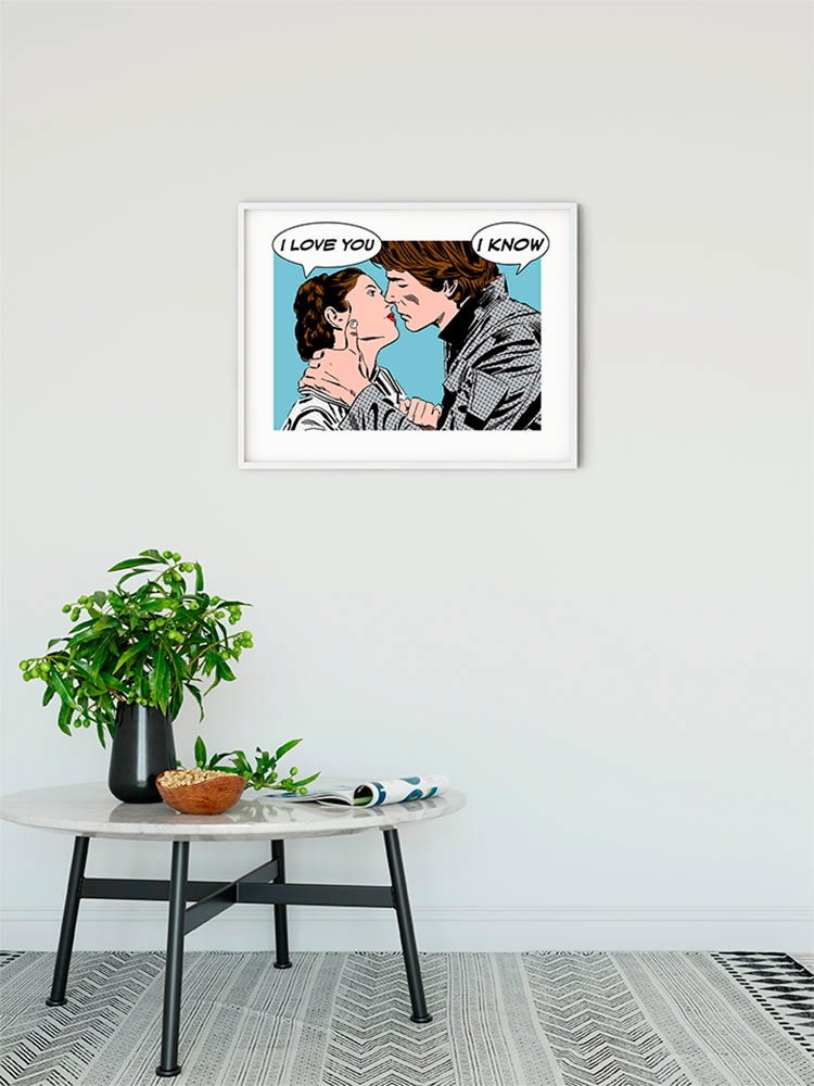 Komar Bild »Star Wars Classic Comic Quote Leia Han«, Star Wars, (1 St.), Wandbild zur Dekoration im Kinderzimmer - ohne Rahmen