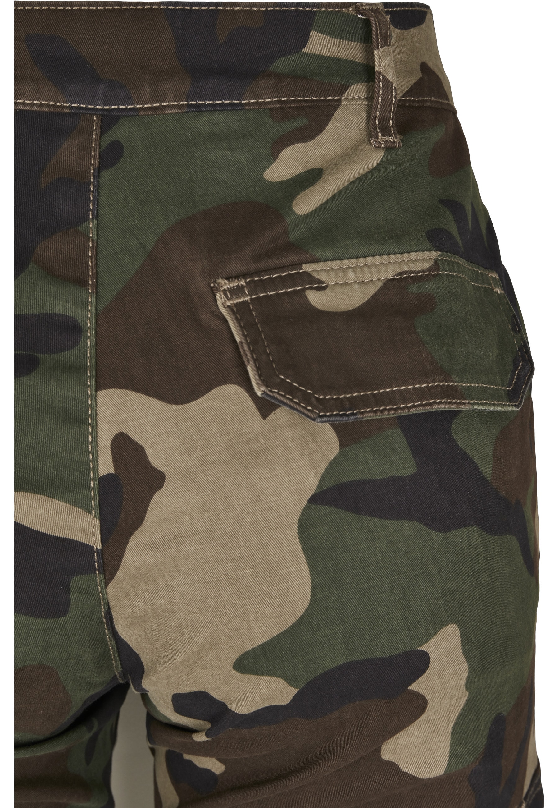 URBAN CLASSICS Cargohose »Urban Classics Damen Ladies High Waist Camo Cargo Pants«