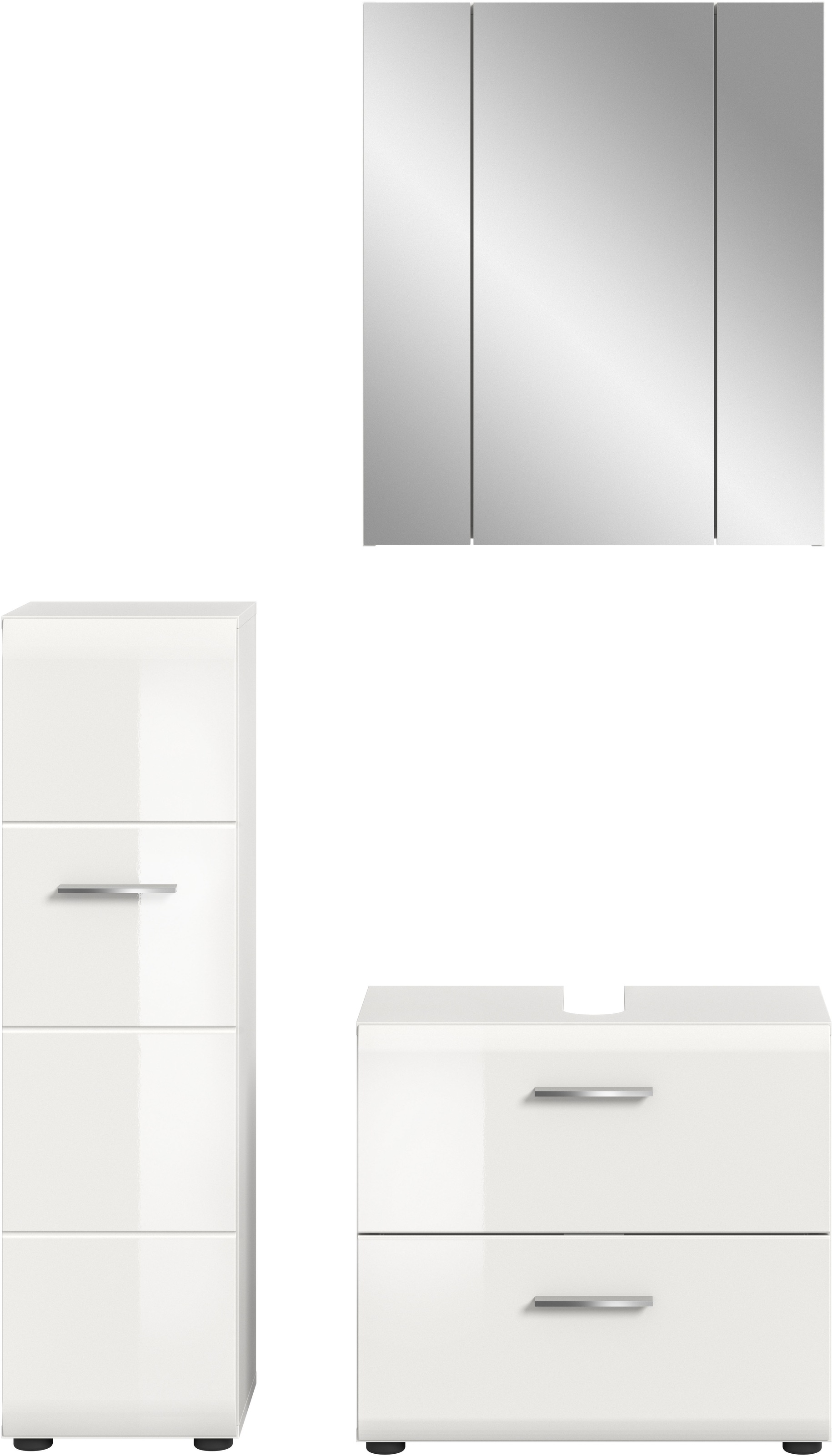 INOSIGN Badezimmer-Set, (Set, 3 St.), Florenz, Badkombination 3-tlg., Artisan Oak NB, Standschrank