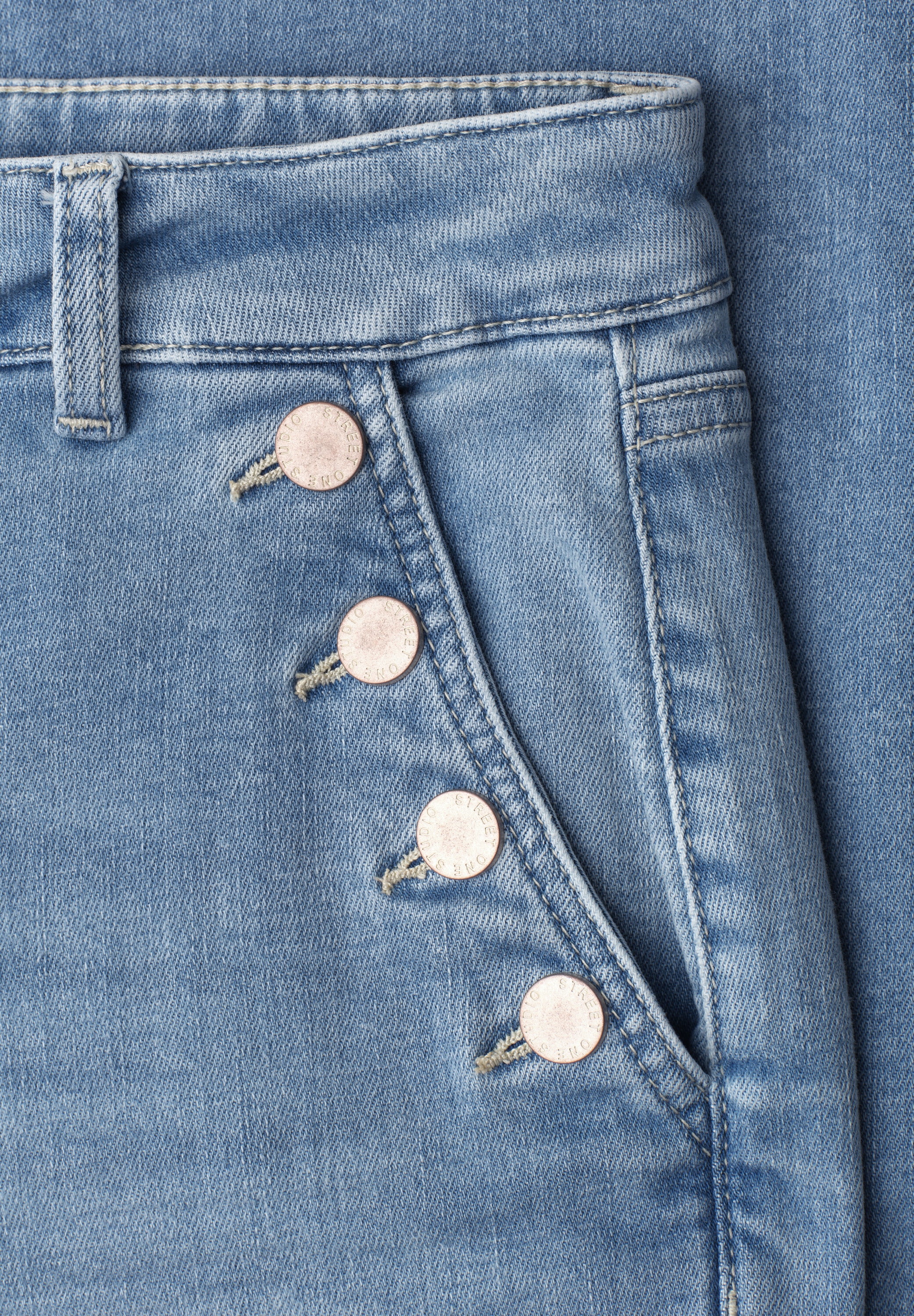 STREET ONE STUDIO Loose-fit-Jeans mit Wide Legs