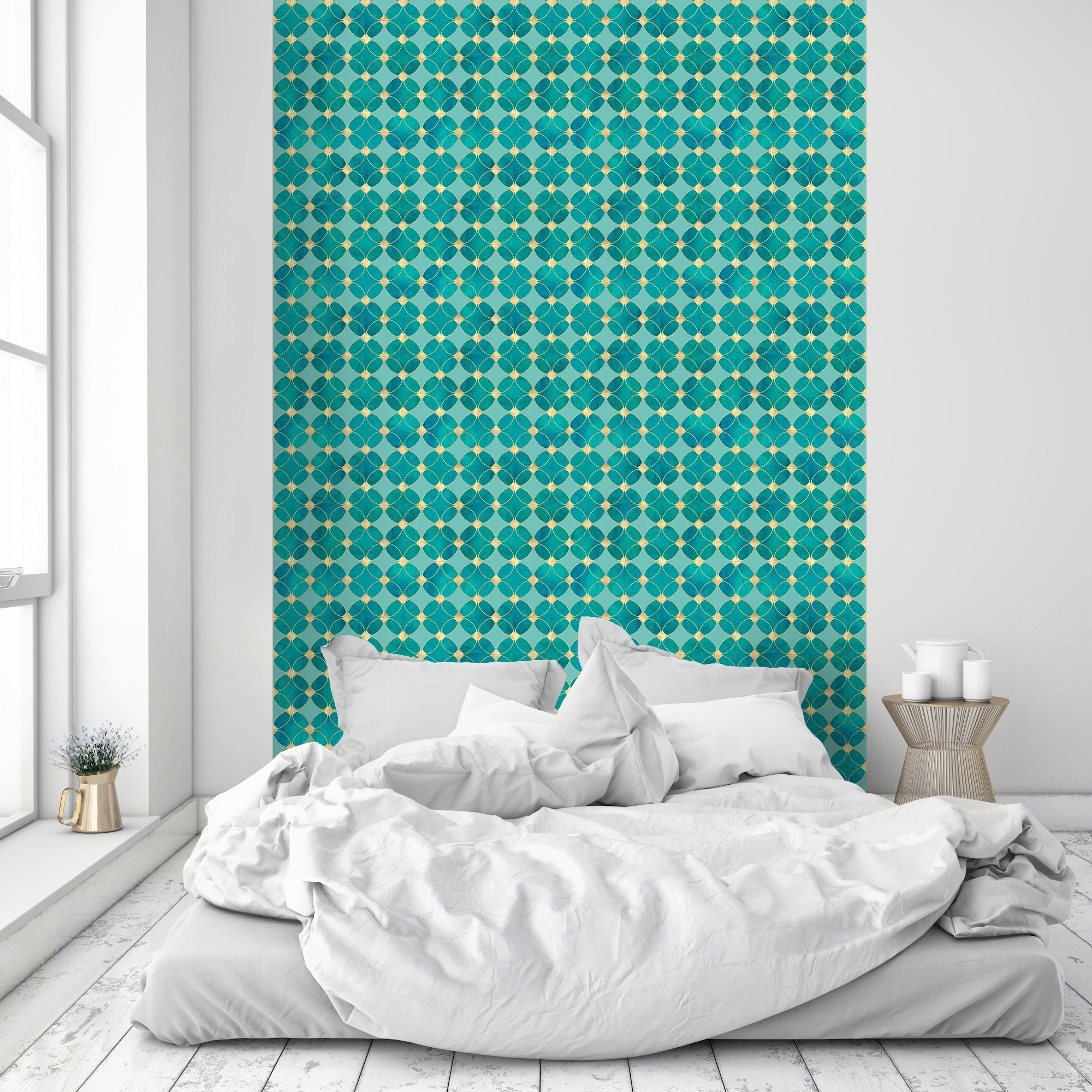 queence Vinyltapete »Alisa« Farbverlauf | abstrakt | bedruckt glatt 90x250cm, selbstklebend, kinderleichte Anbringung, , Sticker