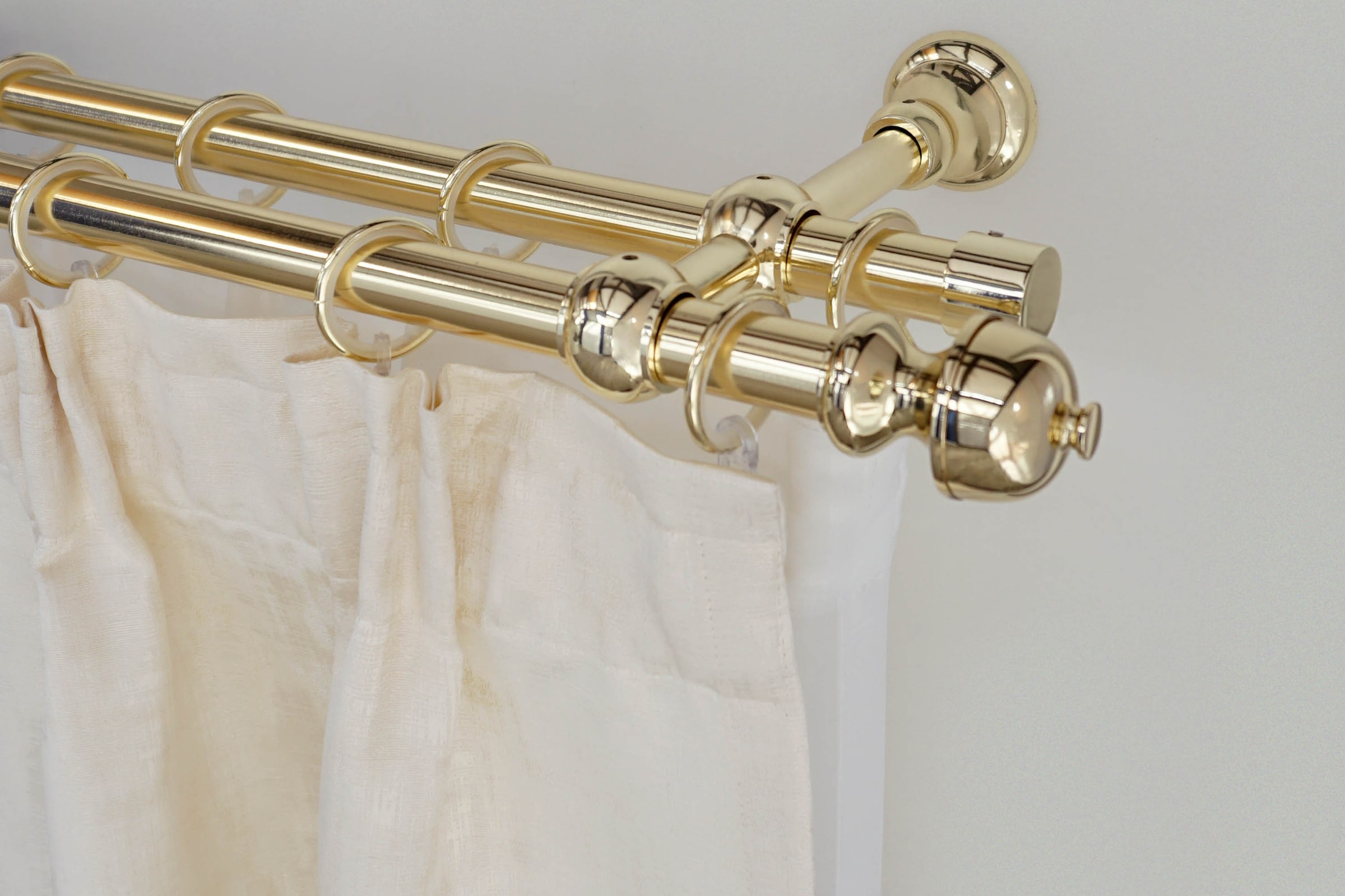 GARESA Gardinenstange "ANDREA" Ø 20 mm 2 läufig-läufig Wunschmaßlänge Vorha günstig online kaufen