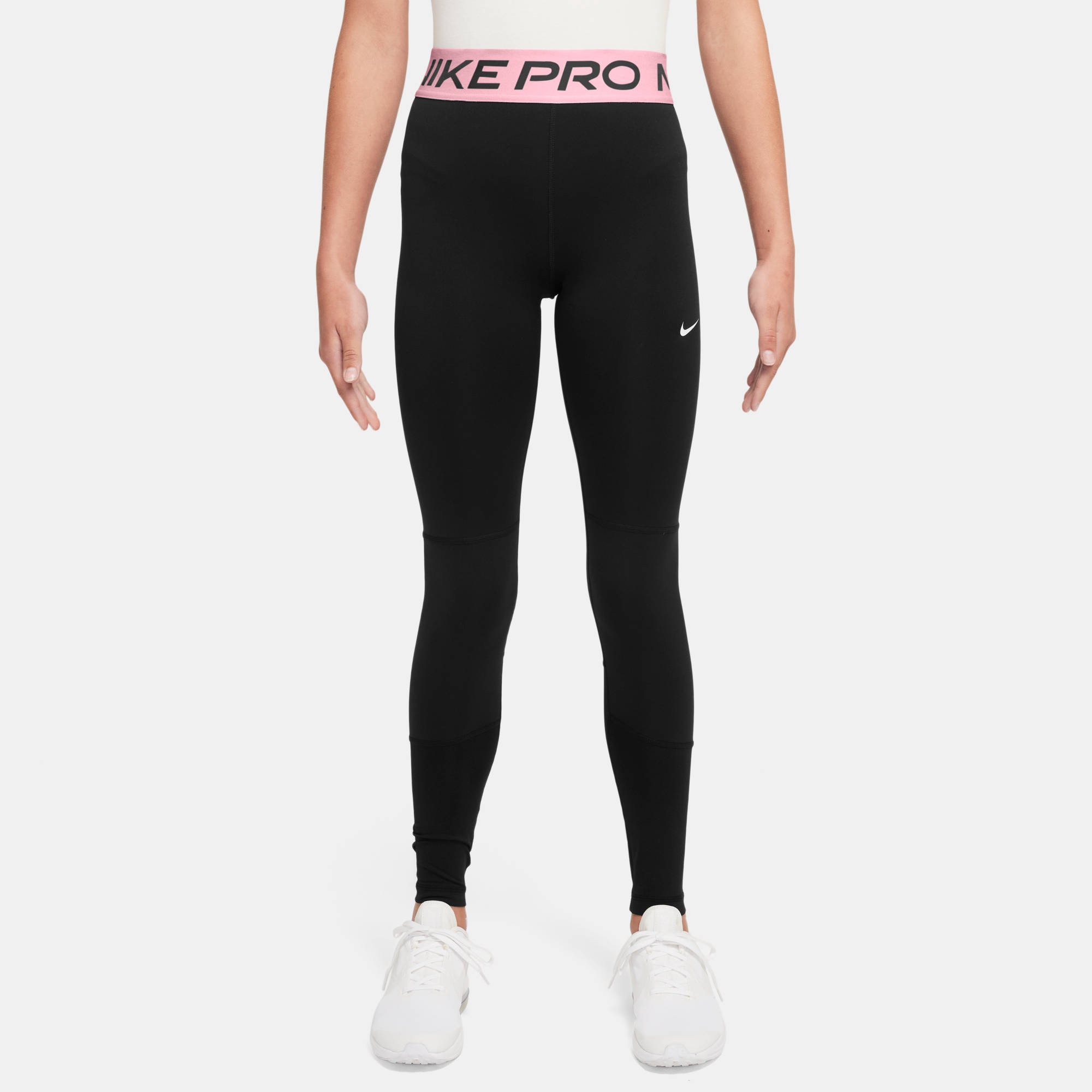 NIKE Kinder Leggings "Nike Pro Dri-FIT Big Kids' (Girls') Leggings"balck, Gr. XL, Obermaterial: 83% Polyester, 17% Elasthan, Hosen