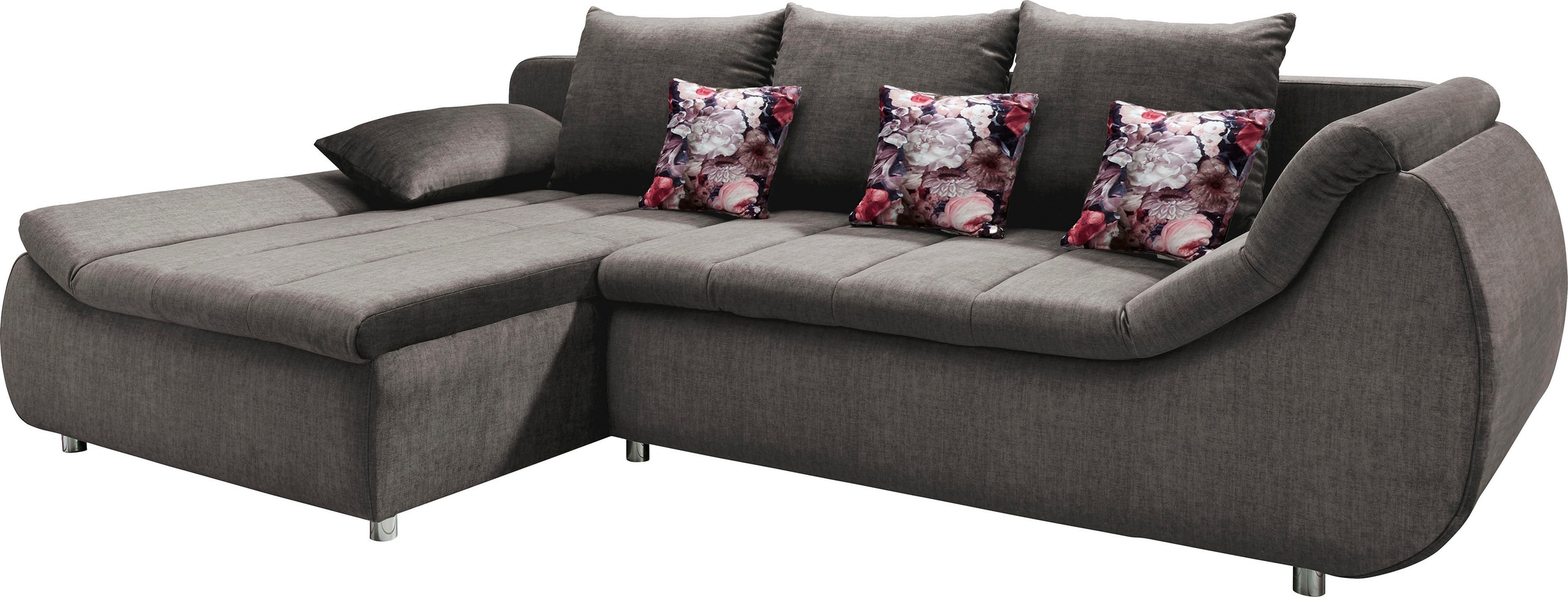 INOSIGN Ecksofa »Imola elegant und modern, aktuelle Steppung im Sitz, bequem, L-Form«, auch mit Bettfunktion und Bettkasten
