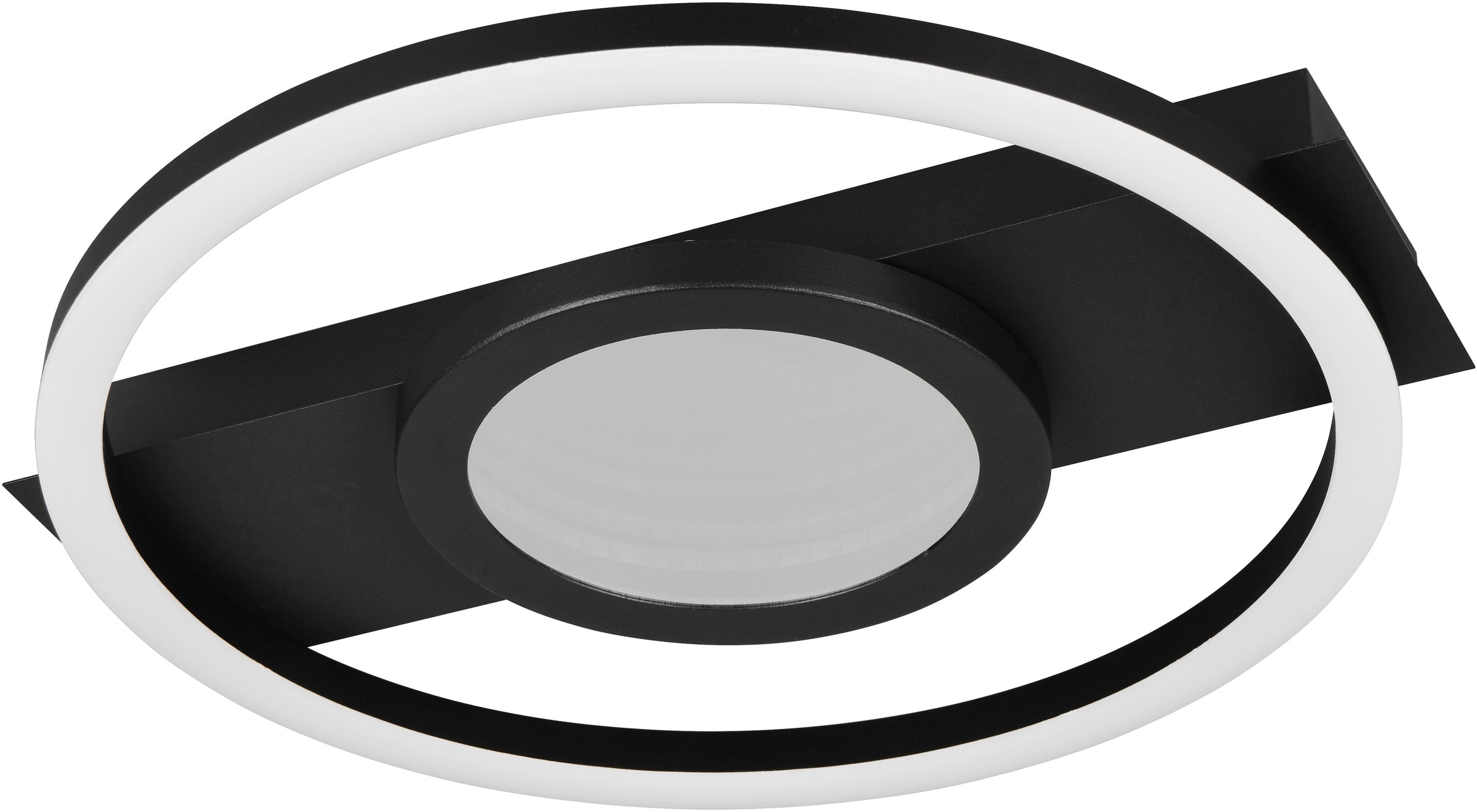 REALITY Leuchten LED Deckenleuchte »WHEELER, LED Deckenlampe 16W 2000 Lumen 3000K warmweißes Licht«, 1 flammig, Leuchtmittel LED-Board | LED fest integriert, Lichteffekte mit Spiegelfolie, 35 x 33 cm, Wand- oder Deckenleuchte