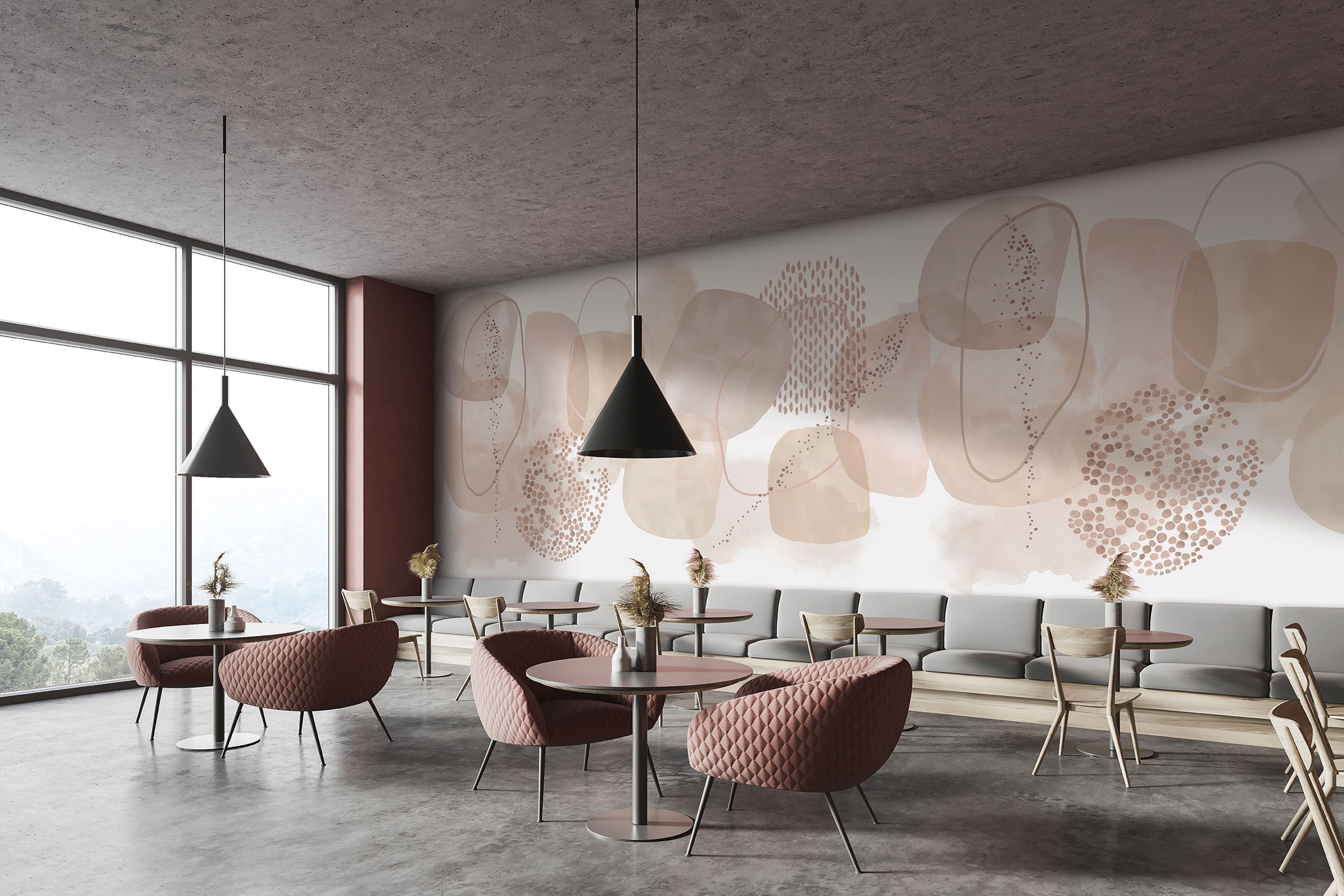 MARBURG Fototapete "Hannah", B/L: 2,65mm x 3,4mm, Rollen:, orange, Schlafzimmer, Tapeten, moderne Tapete für Wohnzimmer Schlafzimmer Küche