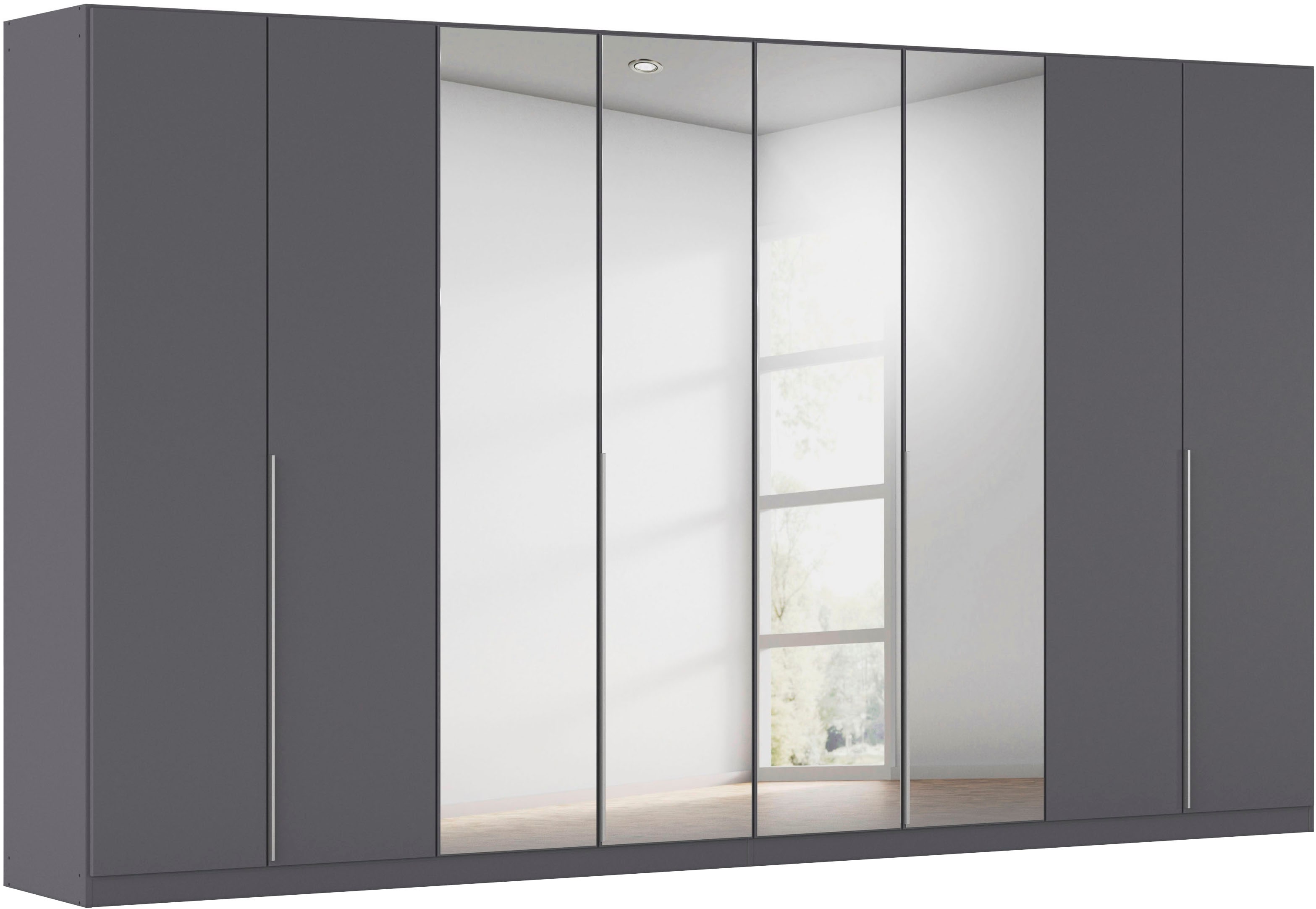OTTO home Drehtürenschrank "Kleiderschrank Schrank Garderobe AGORDO mit Dekor- oder Hochglanzfront" in zwei Griff-Farben, Breiten 91-405 cm, durchdachte Innenausstattung, in 8 Breiten und 2 Höhen MADE IN GERMANY