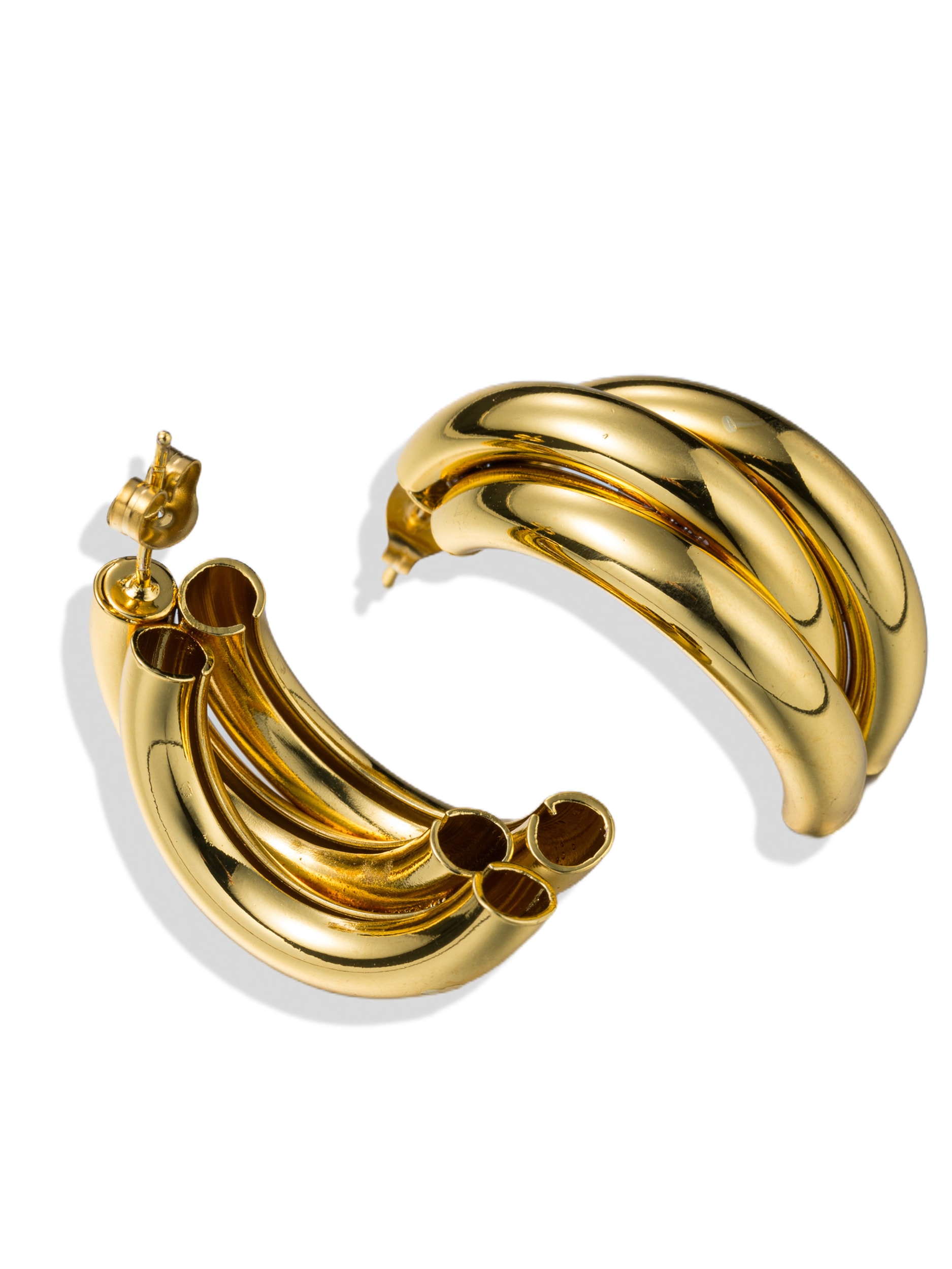 Aniston JEWELRY & WATCHES Paar Creolen »Schmuck Geschenk Kupfer Ohrschmuck Ohrringe Welle« Made in Germany