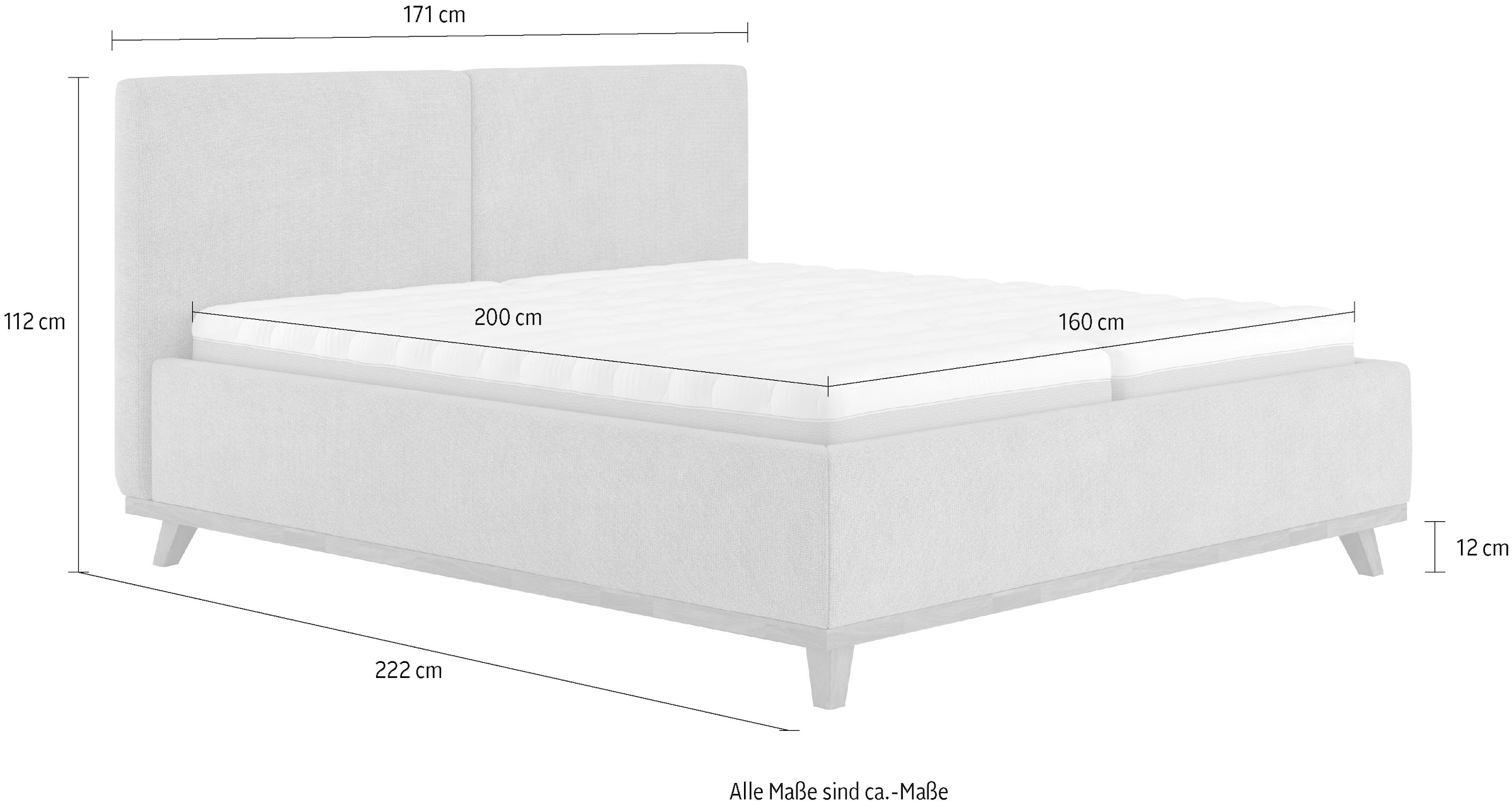 COTTA Polsterbett »MILLI III wahlweise mit Bettkasten« erhältlich in den Größen 160x200cm & 180x200cm