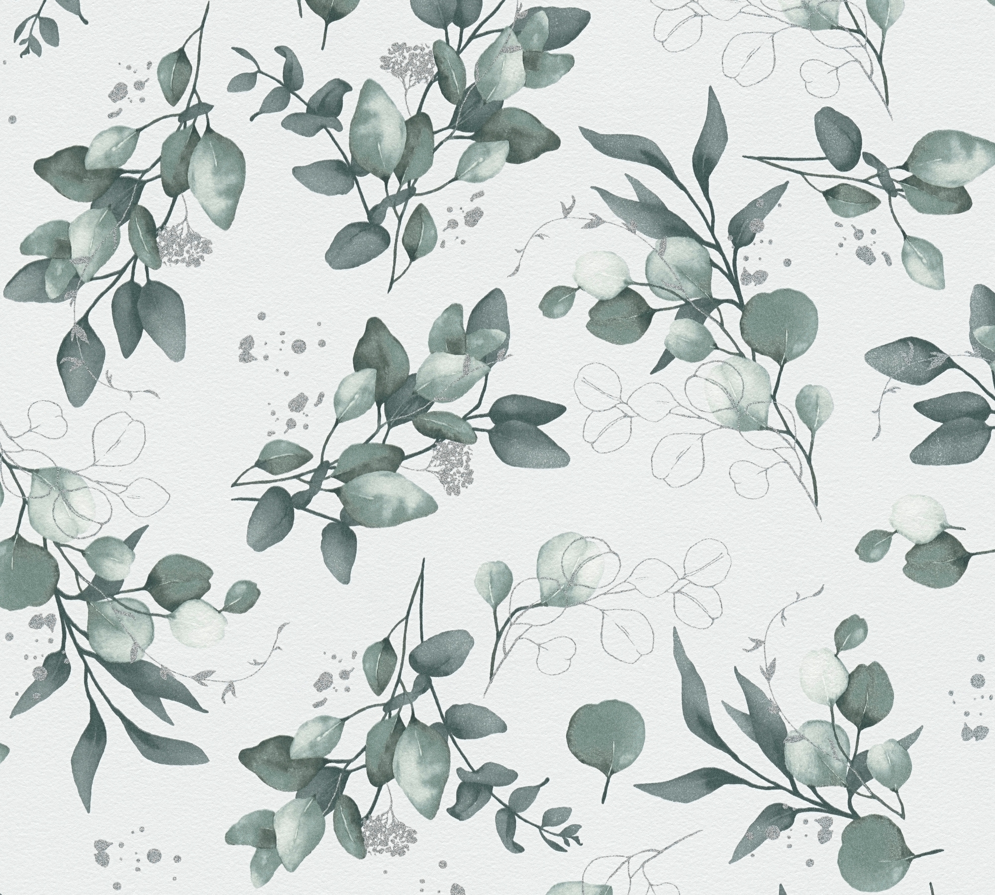 A.S. Création Vliestapete »Pure Elegance Blumen-Tapete Mustertapete Blümchen Blattmuster«, leicht glänzend, Vliestapete floral für Schlafzimmer Küche Wohnzimmer Blumen Design