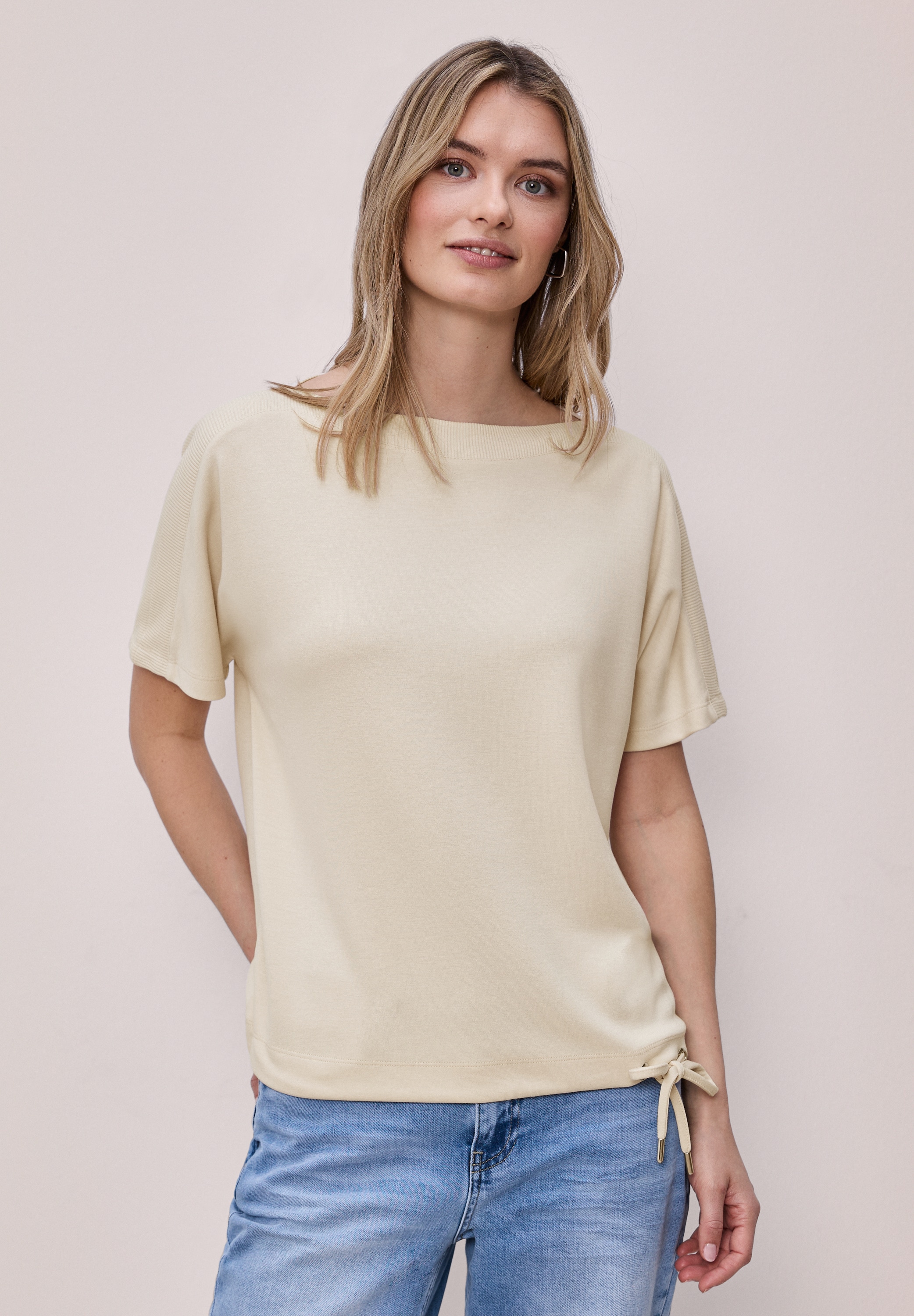 STREET ONE T-Shirt mit U-Boot-Ausschnitt