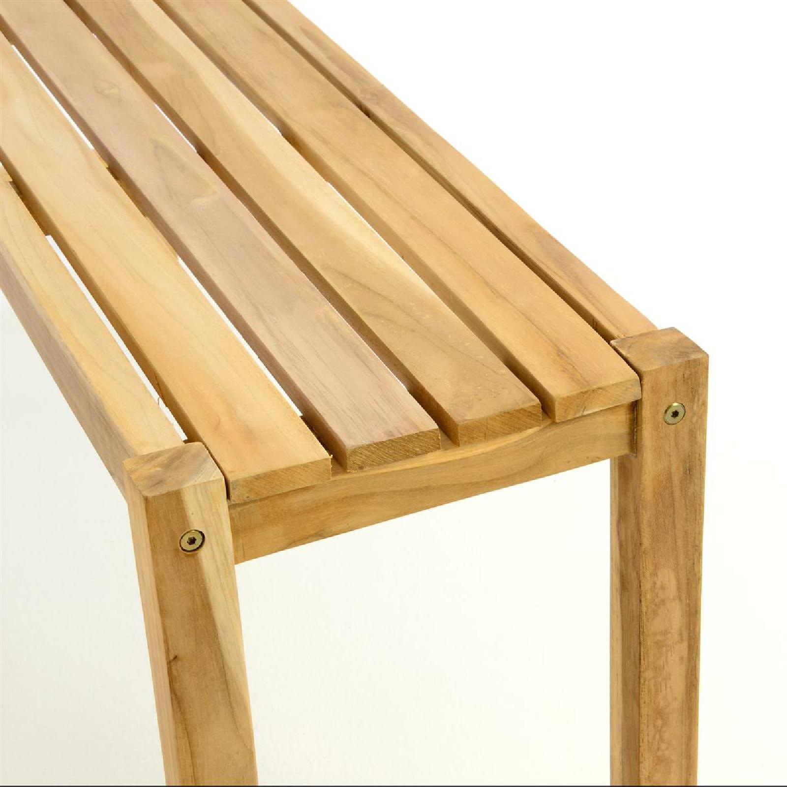 Garten-Essgruppe VCM "3-tlg. Sitzgruppe Garten Tisch Bank Holz Teak", braun, B:69cm, Obermaterial: 100% Holz Wood., Sitzmöbel-Sets 3