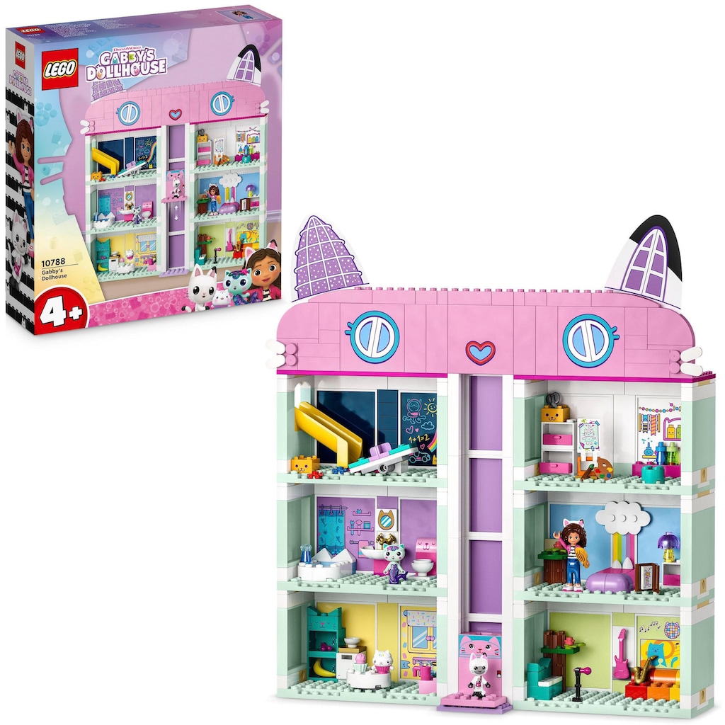 LEGO® Konstruktionsspielsteine »Gabbys Puppenhaus (10788), LEGO® Gabby's Dollhouse«, (498 St.), Made in Europe