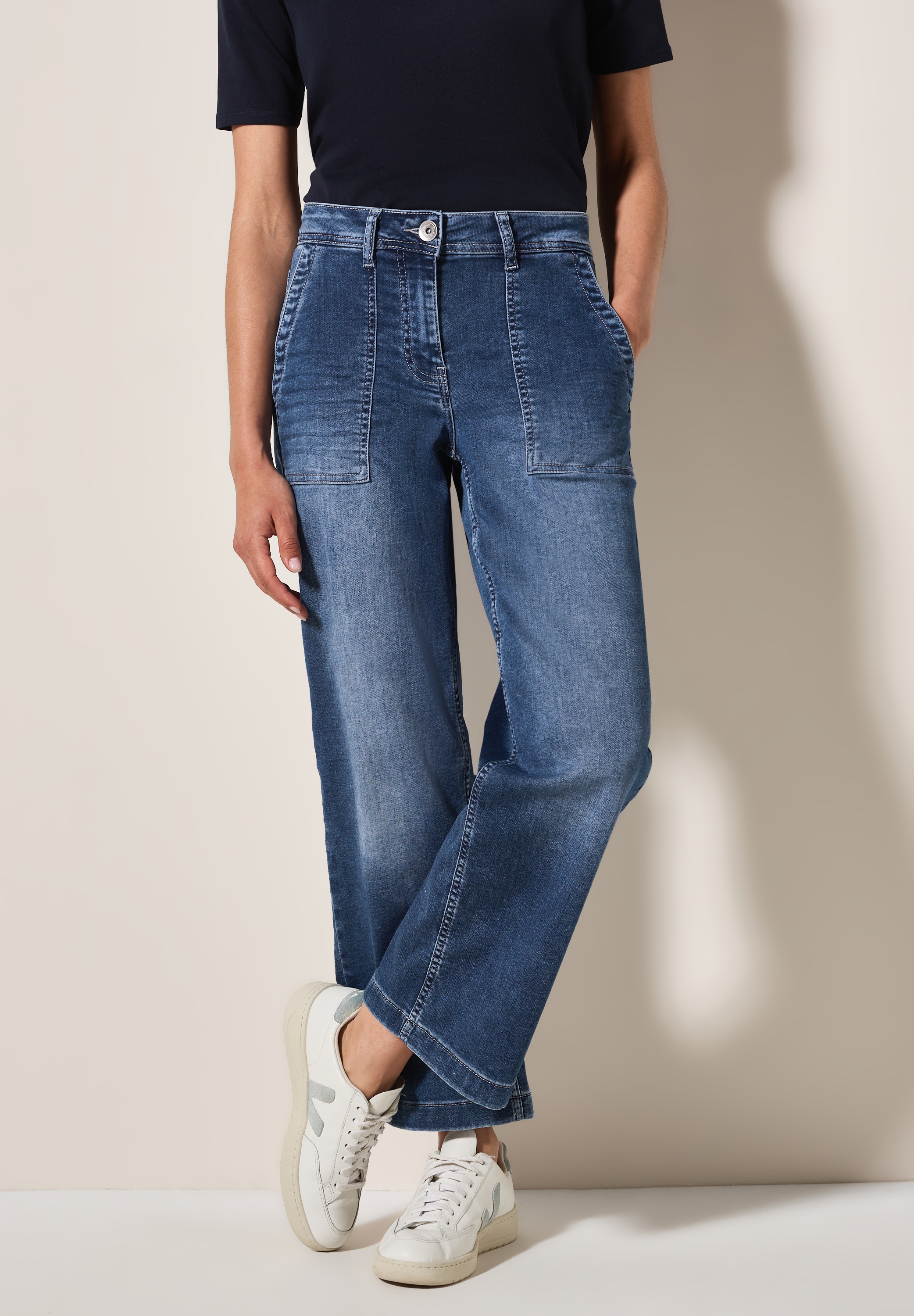 STREET ONE Loose-fit-Jeans, High Waist günstig online kaufen