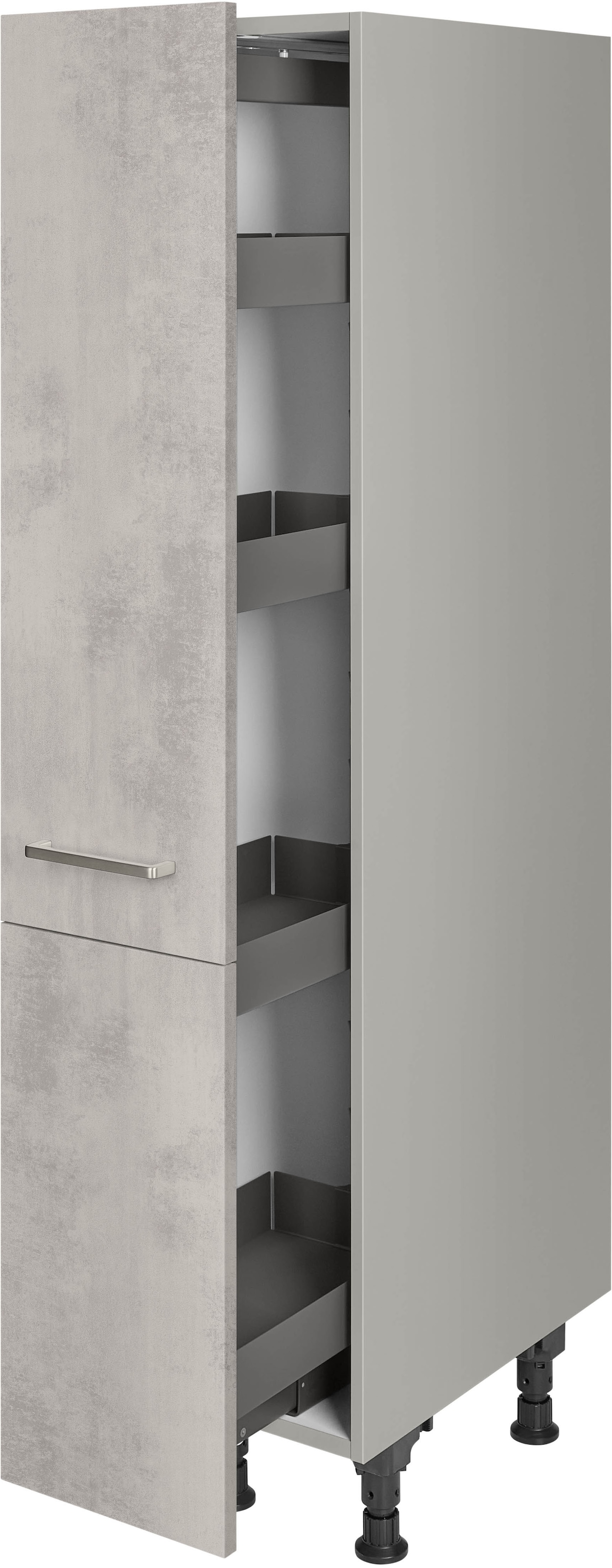 nobilia® Apothekerschrank »"Riva", mit 4 Einhängekörben, Breite 30 cm, Höhe 167,8 cm,«, vormontiert, Ein- und Auszugsdämpfung SoftStoppPro