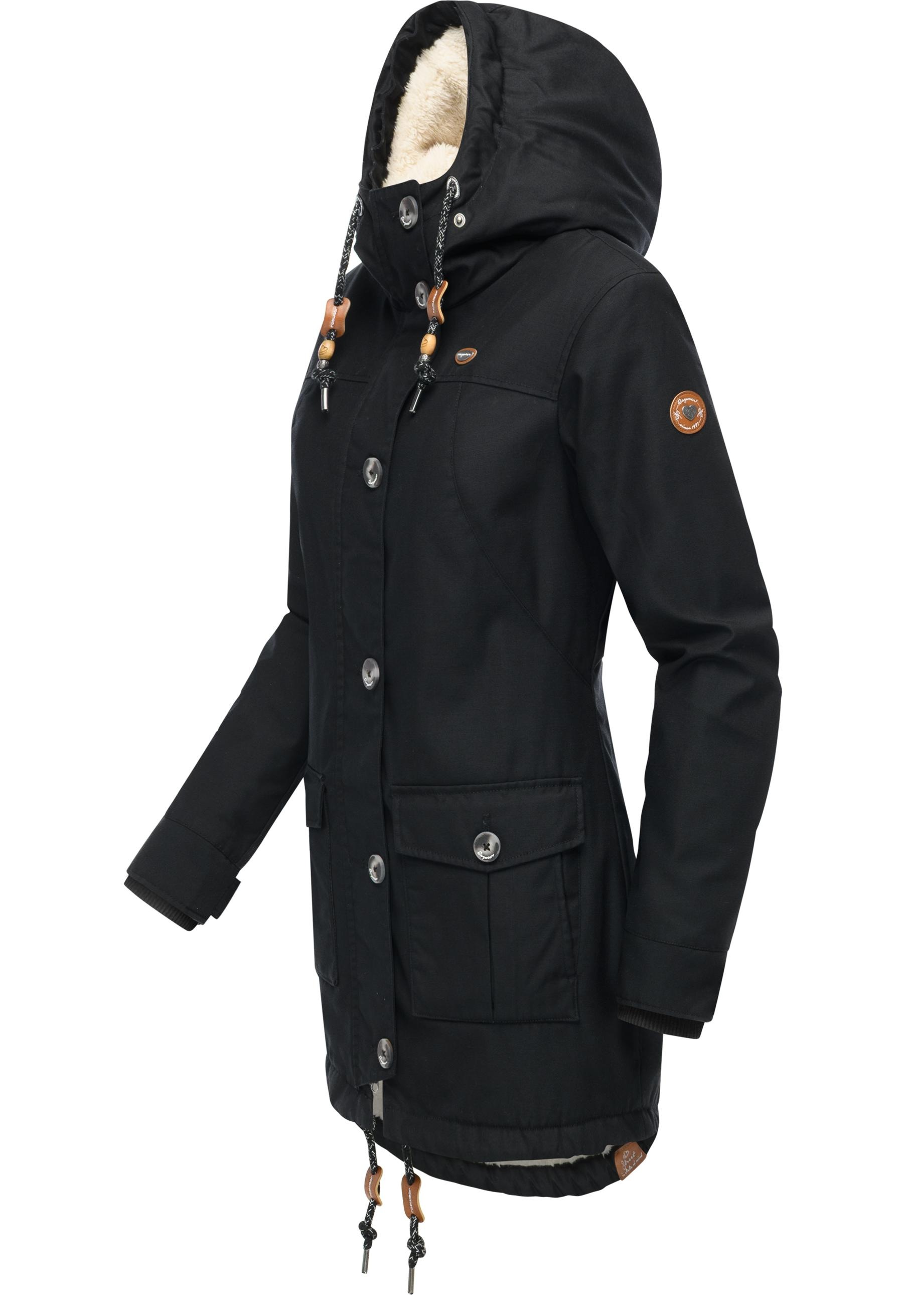Ragwear Outdoorjacke »Jane YOUMODO«, mit Kapuze, Leicht gefütterte Winterjacke mit Kapuze