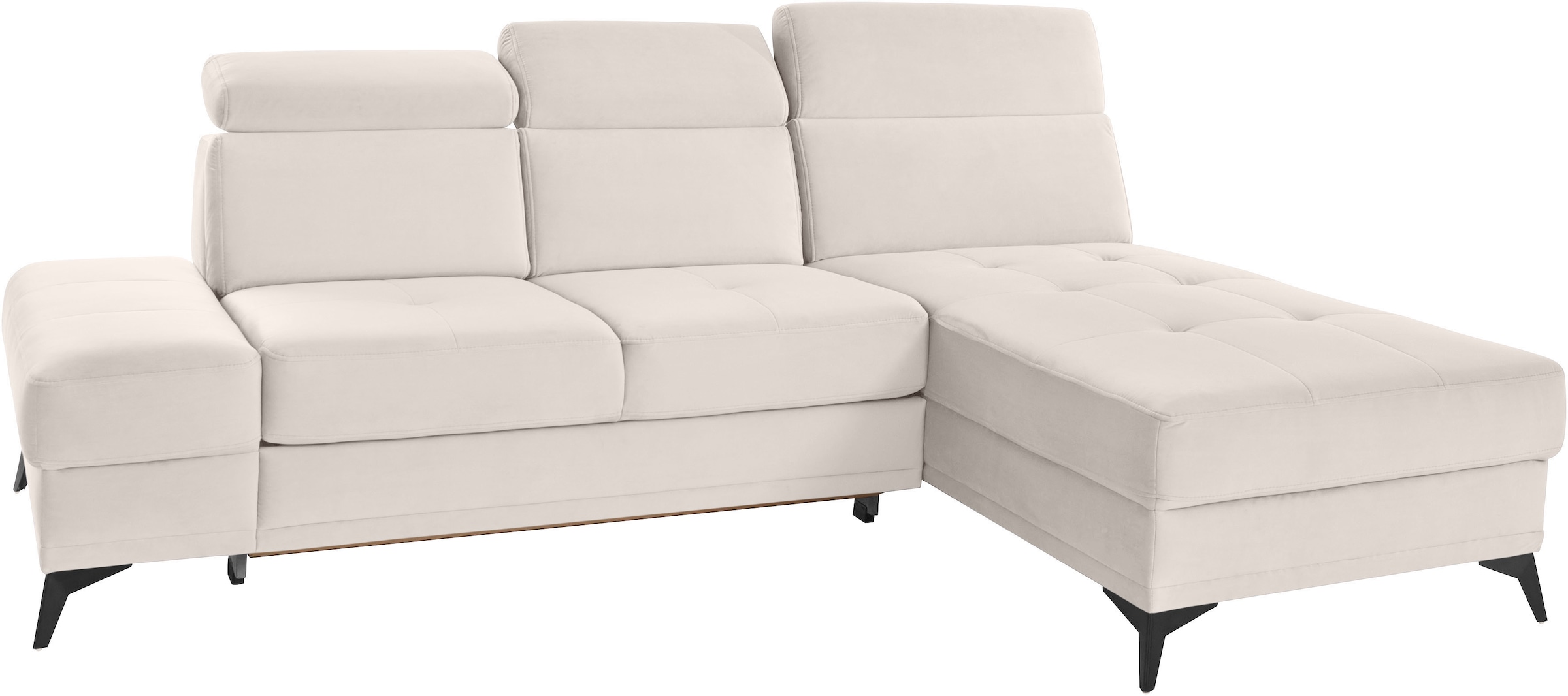 Home affaire Ecksofa »Cardiz L-Form« inkl.Kopfteilverstellung und Federkern wahlweise mit Bettfunktion