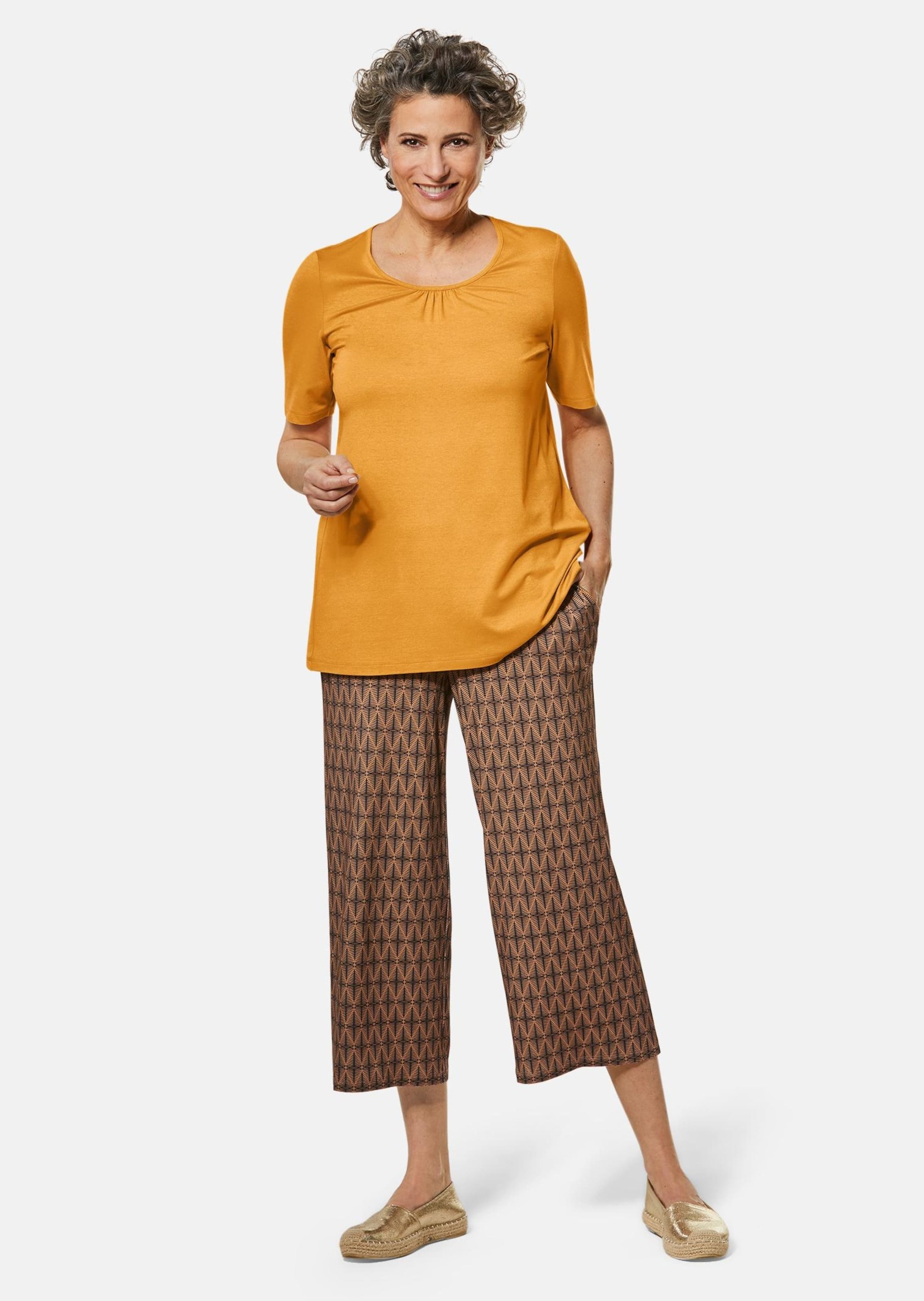 GOLDNER 7/8-Hose »Kurzgröße Attraktive Druckhose Louisa mit weichem Fall«