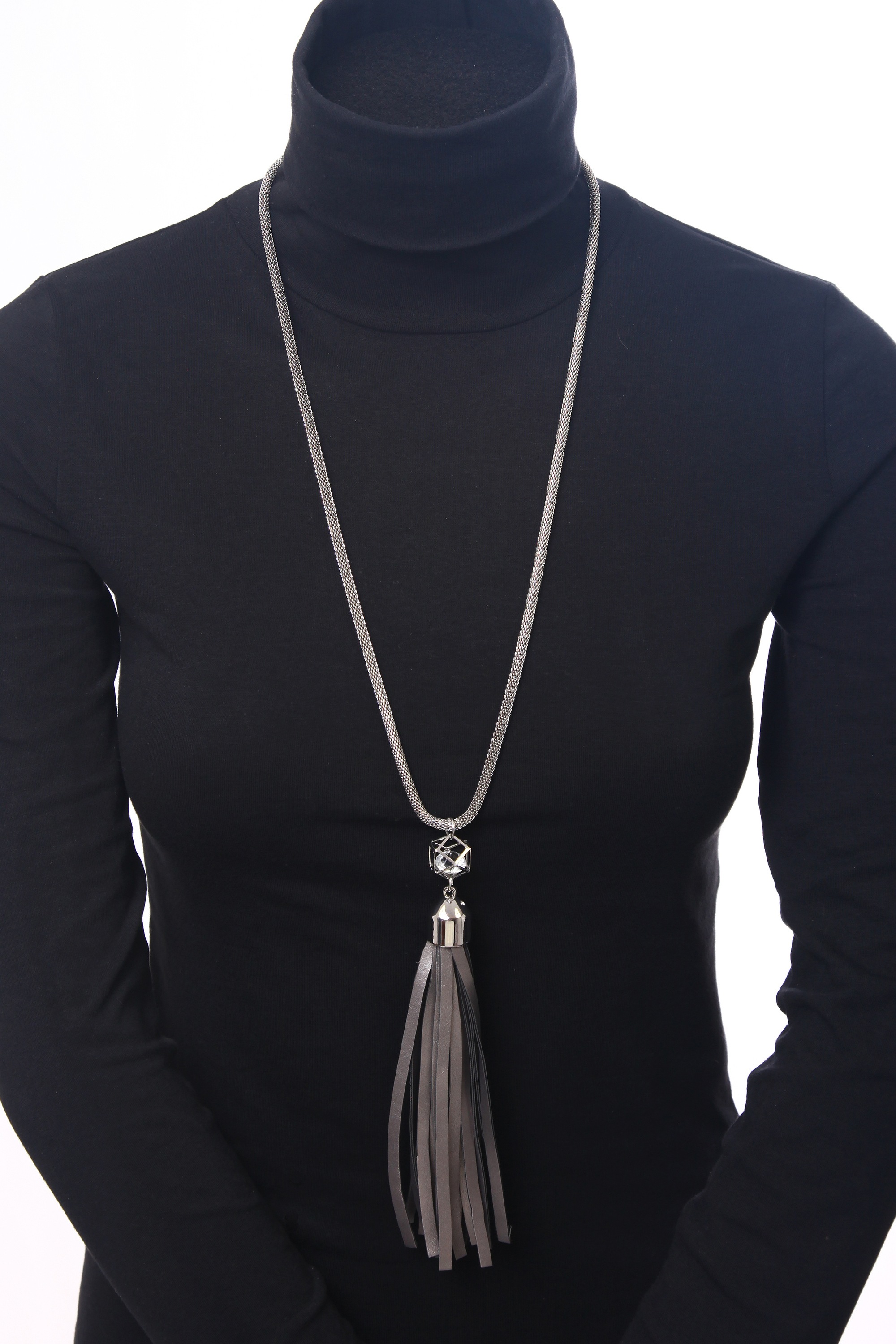 COLLEZIONE ALESSANDRO Lange Kette "Gesa" mit Quaste aus Lederimitat günstig online kaufen